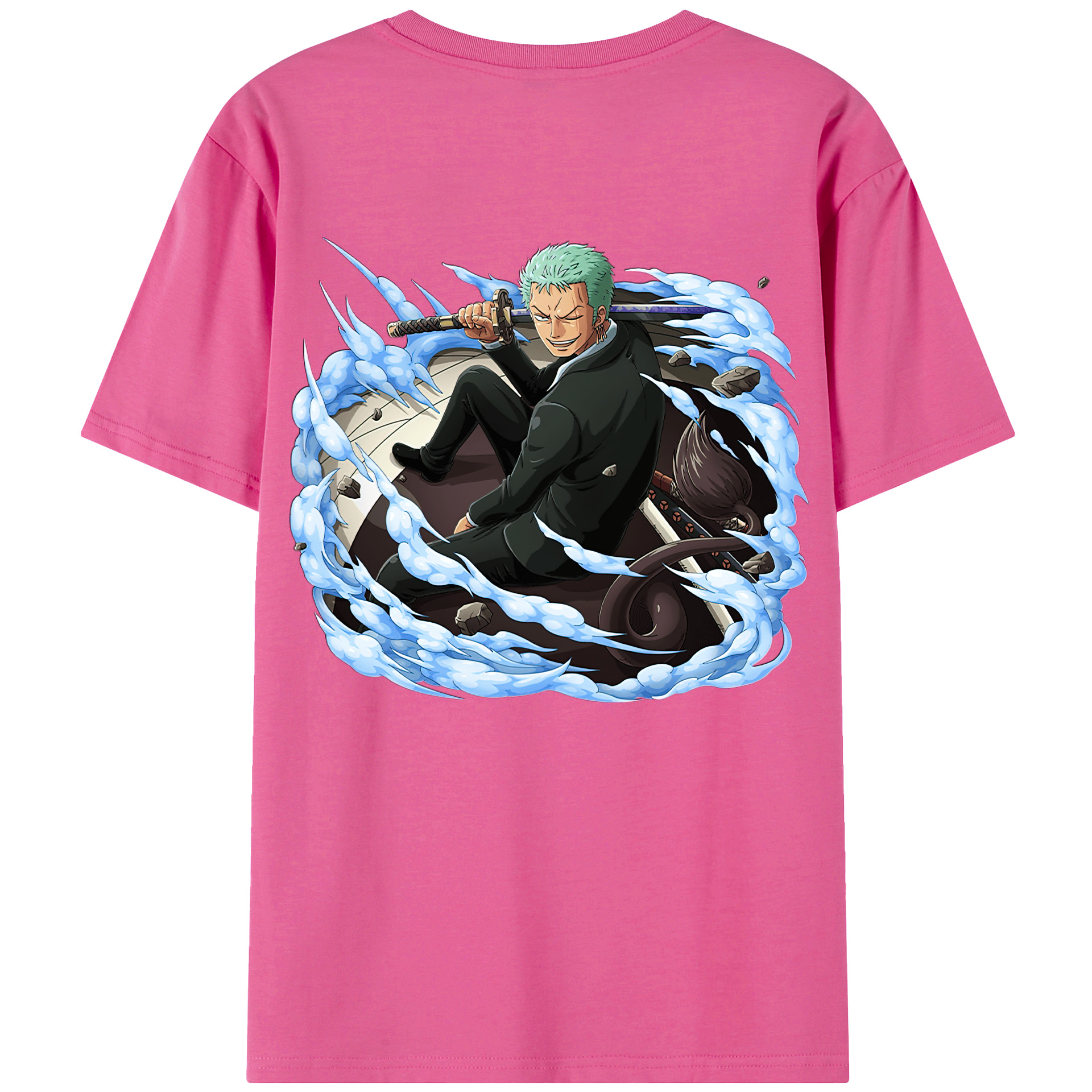 ワンピース ロロノア・ゾロ ONE PIECE Roronoa Zoro レディース半袖Tシャツ(バックプリント)