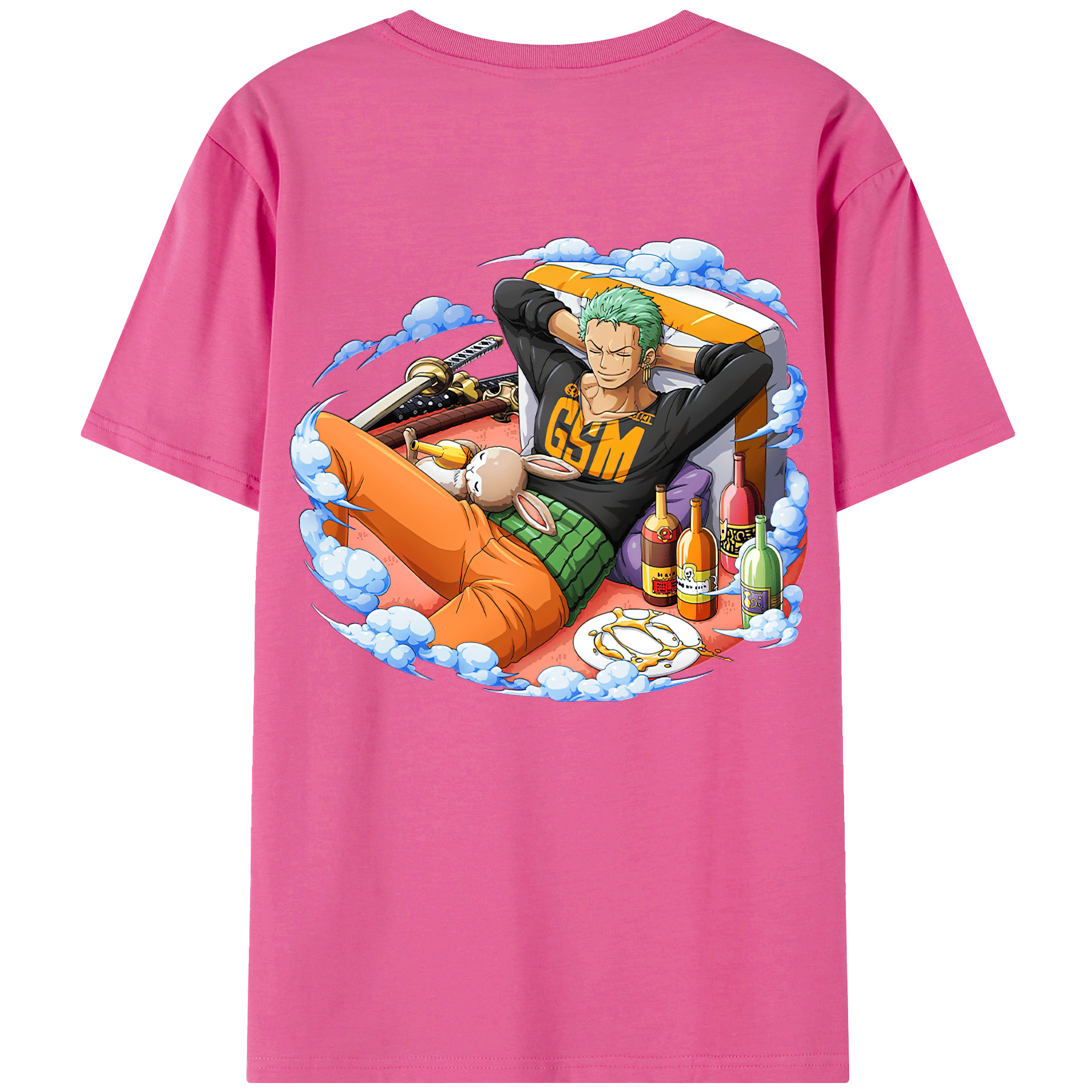 ワンピース ロロノア・ゾロ ONE PIECE Roronoa Zoro レディース半袖Tシャツ(バックプリント)