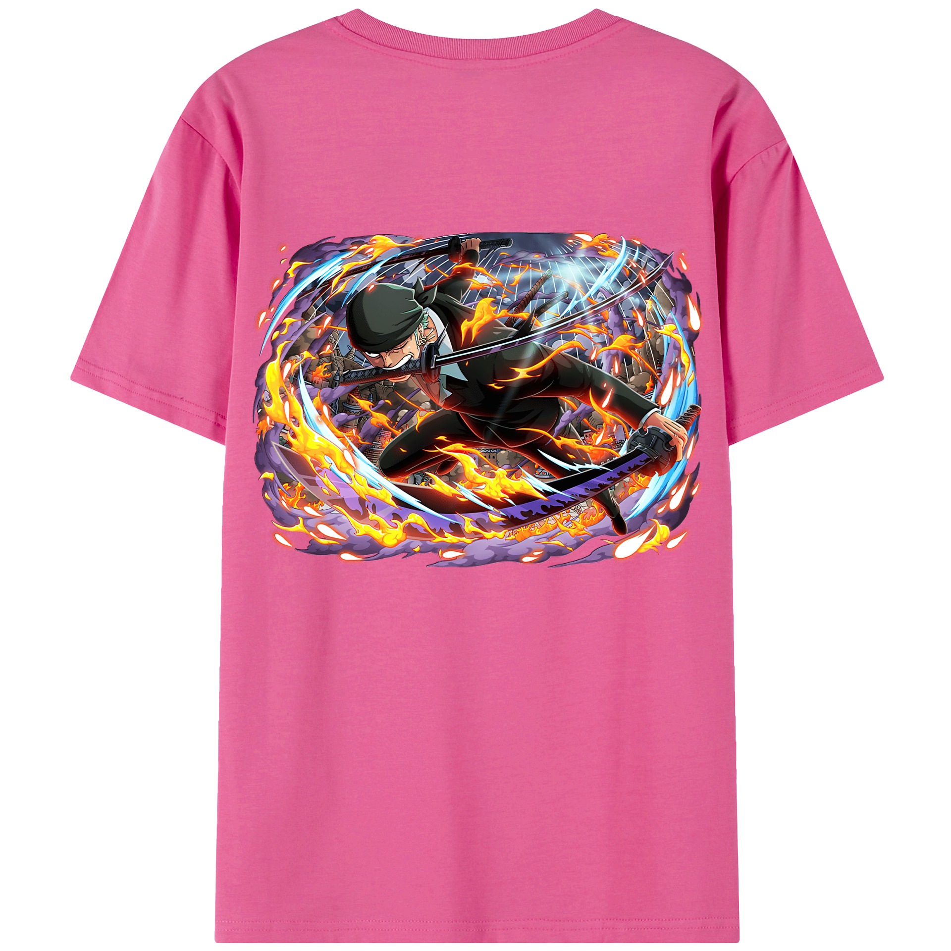 ワンピース ロロノア・ゾロ ONE PIECE Roronoa Zoro レディース半袖Tシャツ(バックプリント)