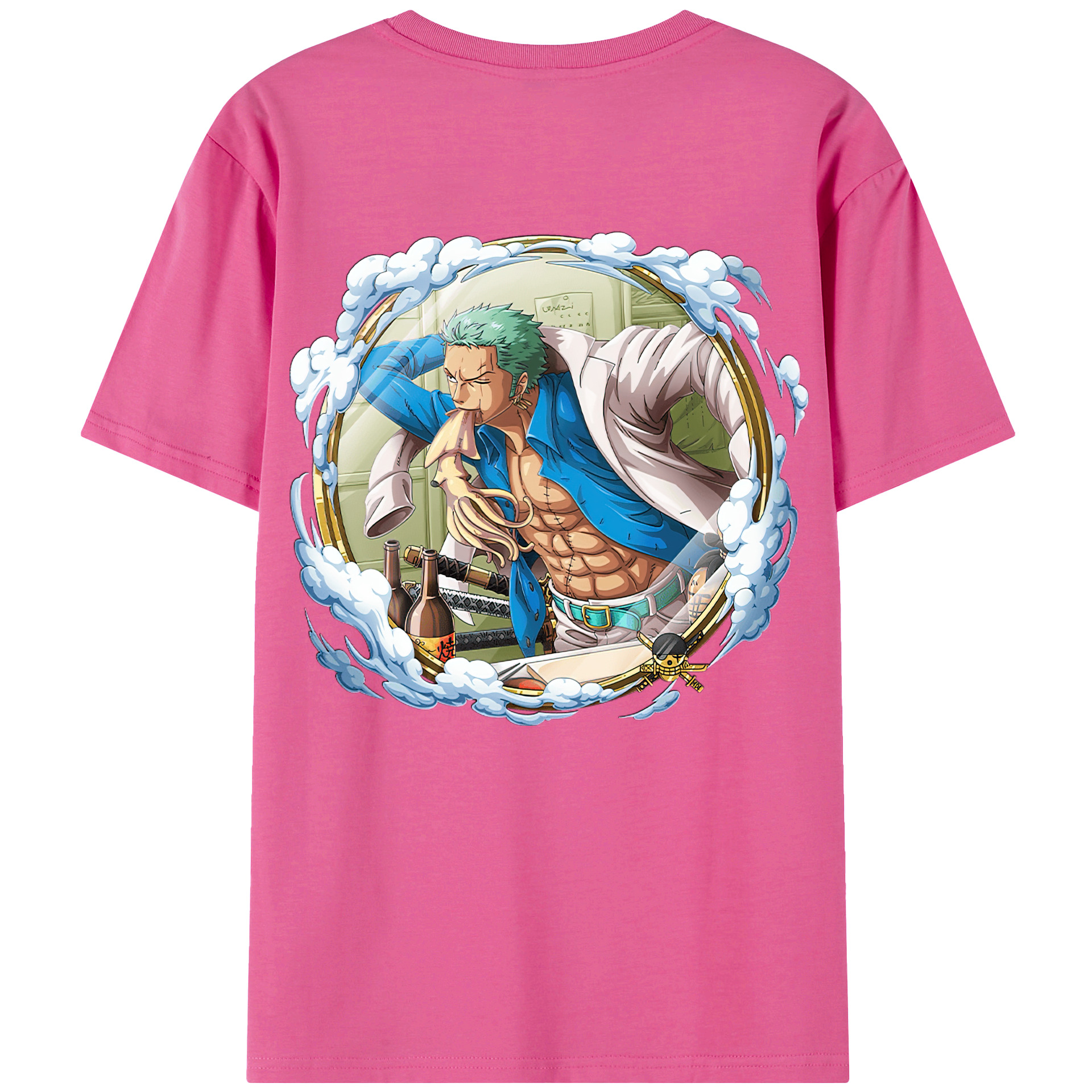 ワンピース ロロノア・ゾロ ONE PIECE Roronoa Zoro レディース半袖Tシャツ(バックプリント)