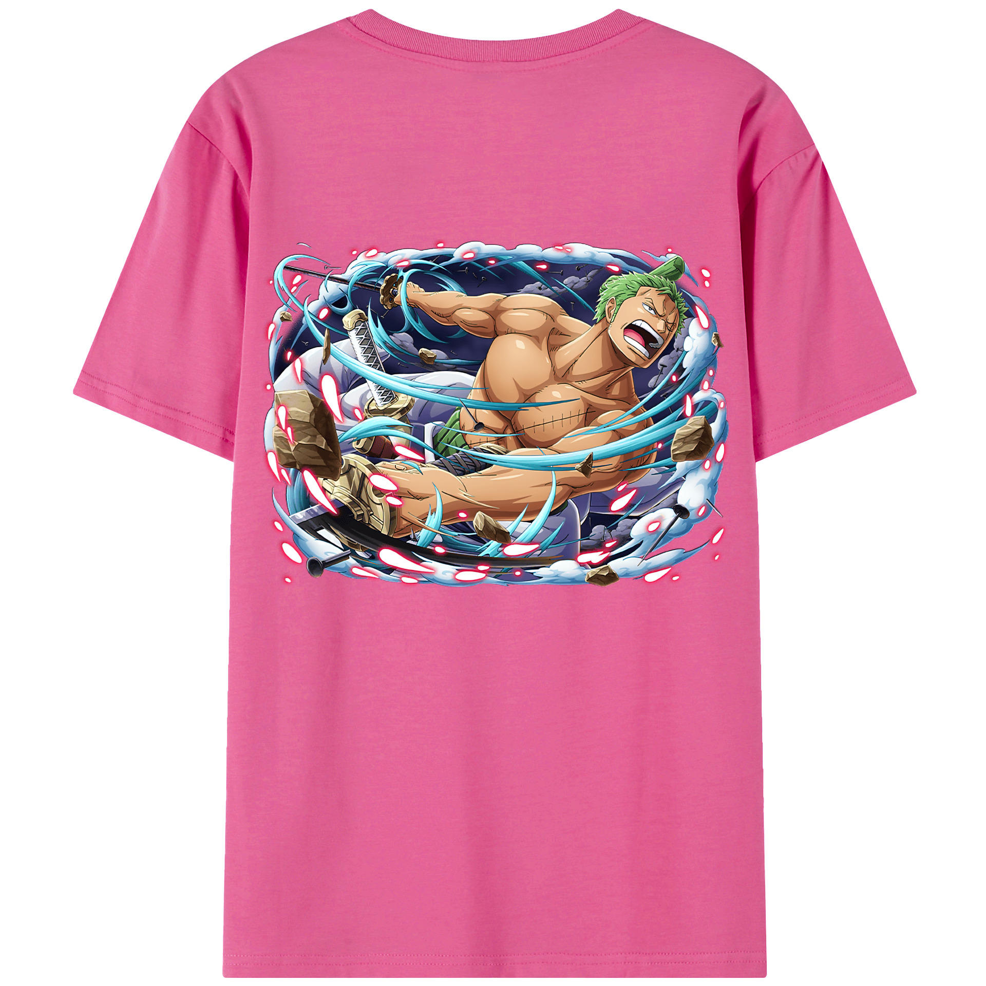ワンピース ロロノア・ゾロ ONE PIECE Roronoa Zoro レディース半袖Tシャツ(バックプリント)
