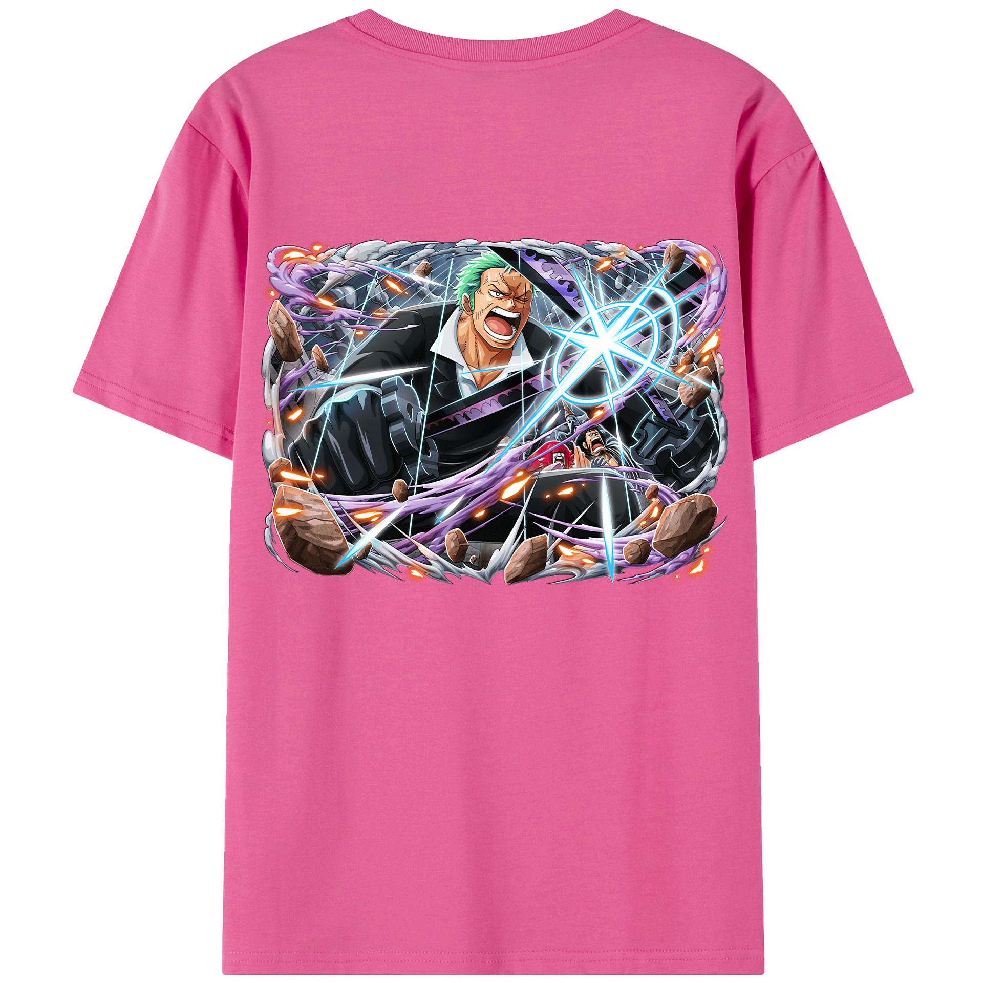 ワンピース ロロノア・ゾロ ONE PIECE Roronoa Zoro レディース半袖Tシャツ(バックプリント)