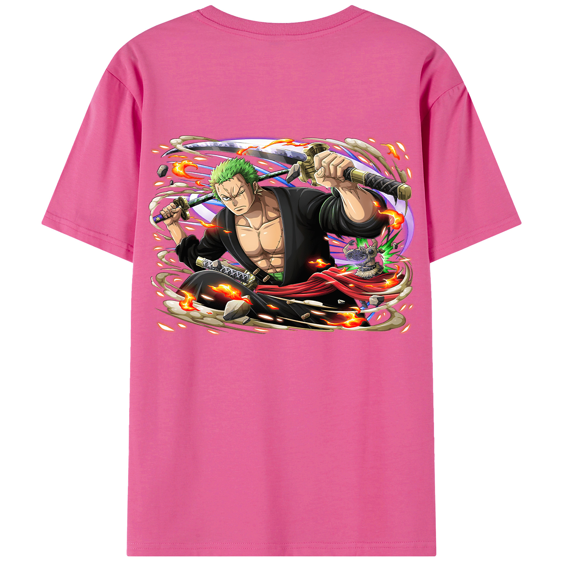 ワンピース ロロノア・ゾロ ONE PIECE Roronoa Zoro レディース半袖Tシャツ(バックプリント)