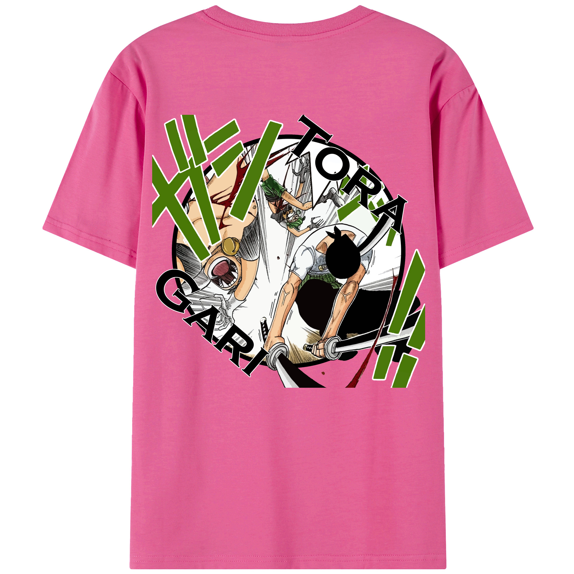 ワンピース ロロノア・ゾロ ONE PIECE Roronoa Zoro レディース半袖Tシャツ(バックプリント)