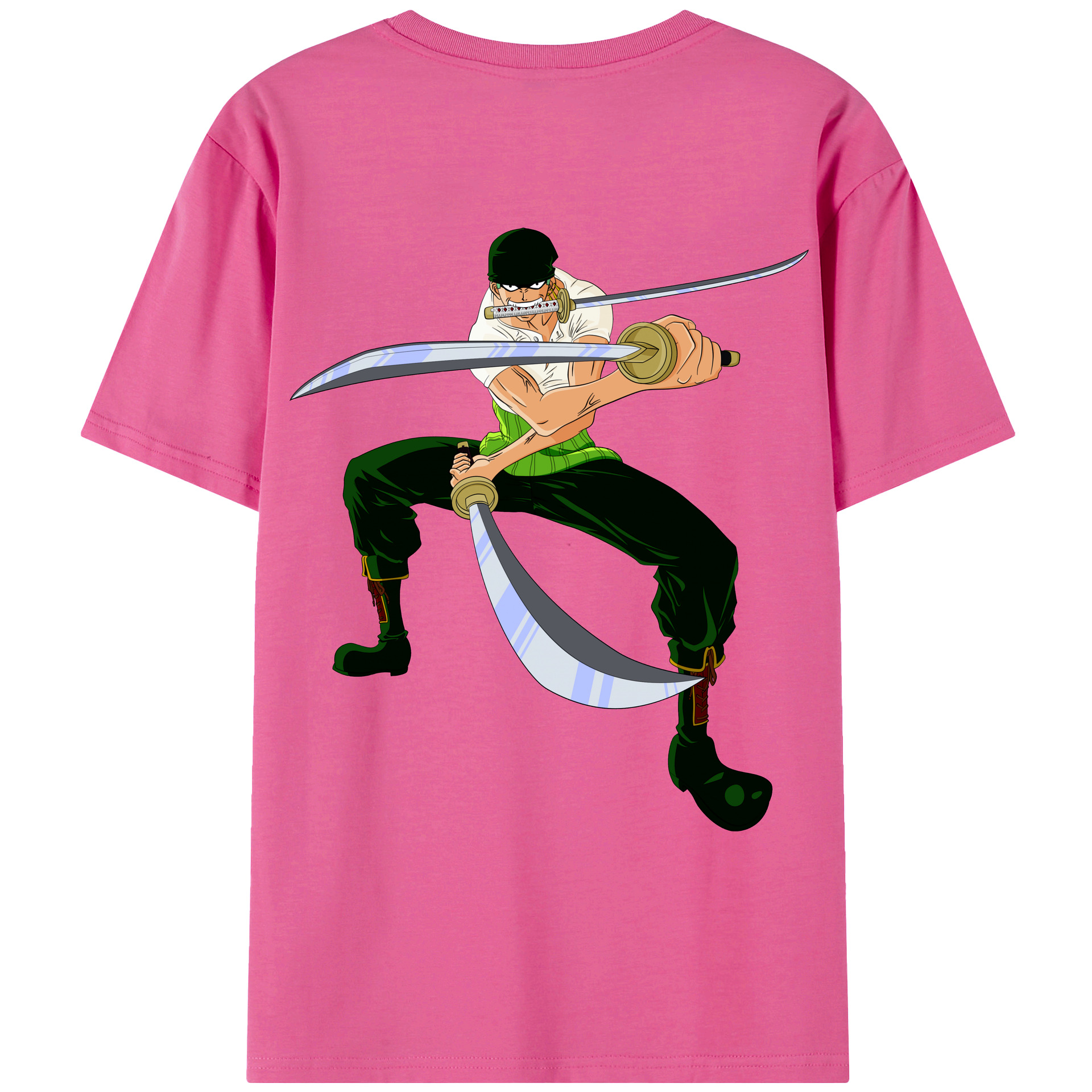 ワンピース ロロノア・ゾロ ONE PIECE Roronoa Zoro レディース半袖Tシャツ(バックプリント)