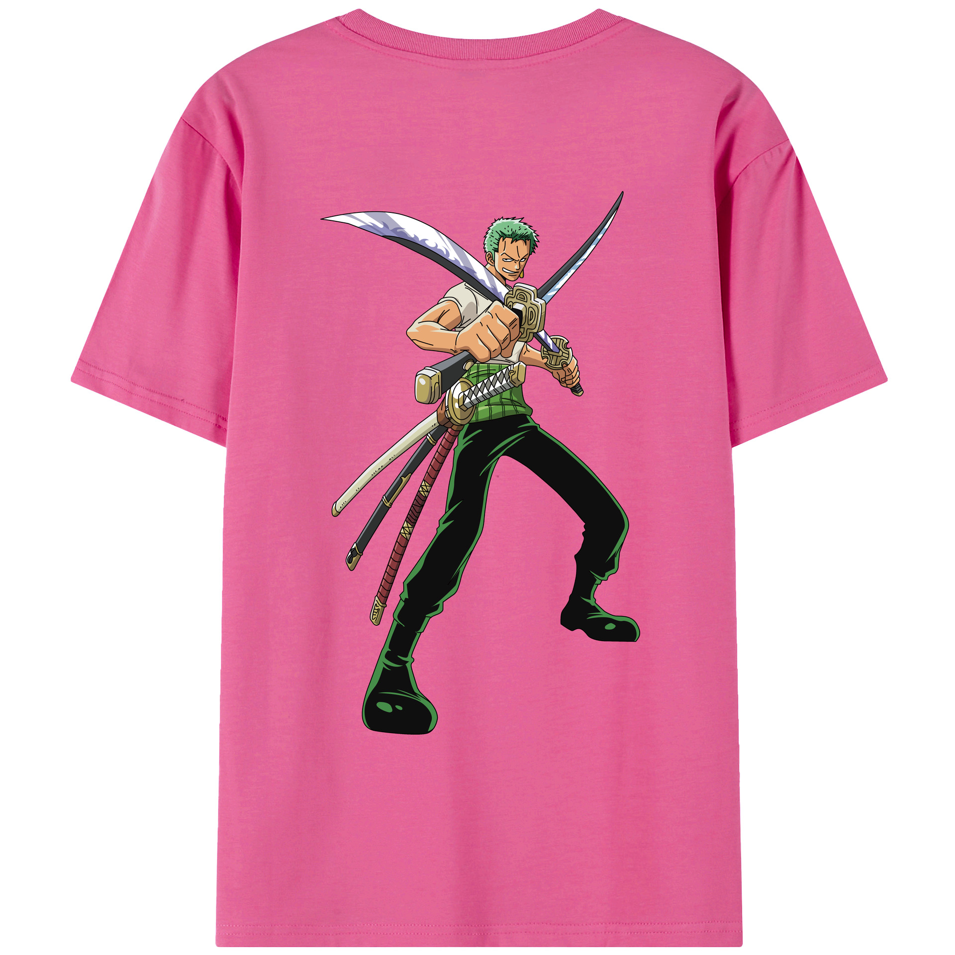 ワンピース ロロノア・ゾロ ONE PIECE Roronoa Zoro レディース半袖Tシャツ(バックプリント)