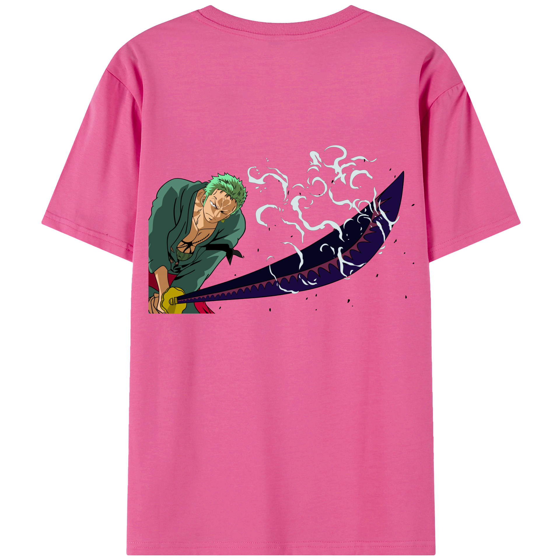 ワンピース ロロノア・ゾロ ONE PIECE Roronoa Zoro レディース半袖Tシャツ(バックプリント)
