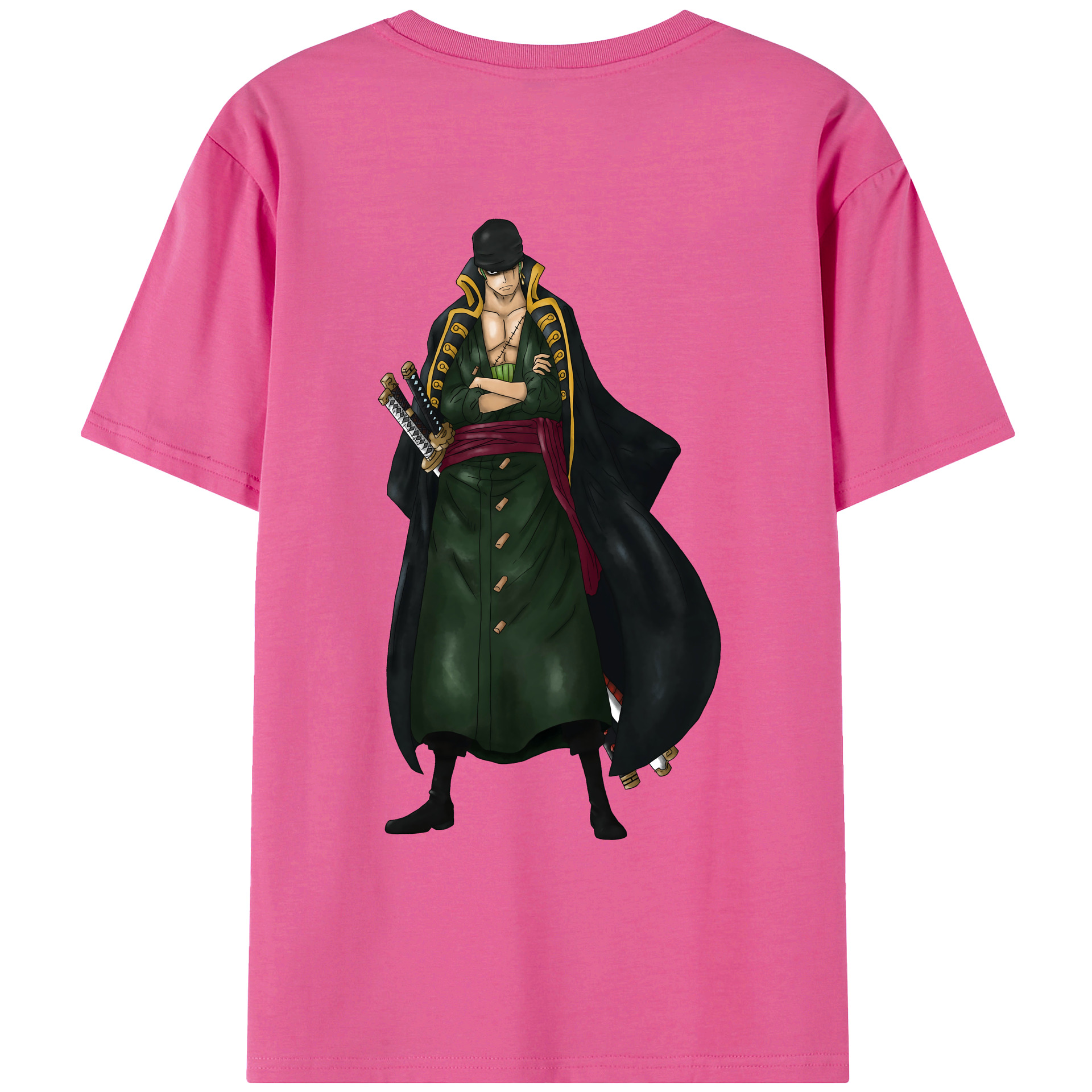 ワンピース ロロノア・ゾロ ONE PIECE Roronoa Zoro レディース半袖Tシャツ(バックプリント)