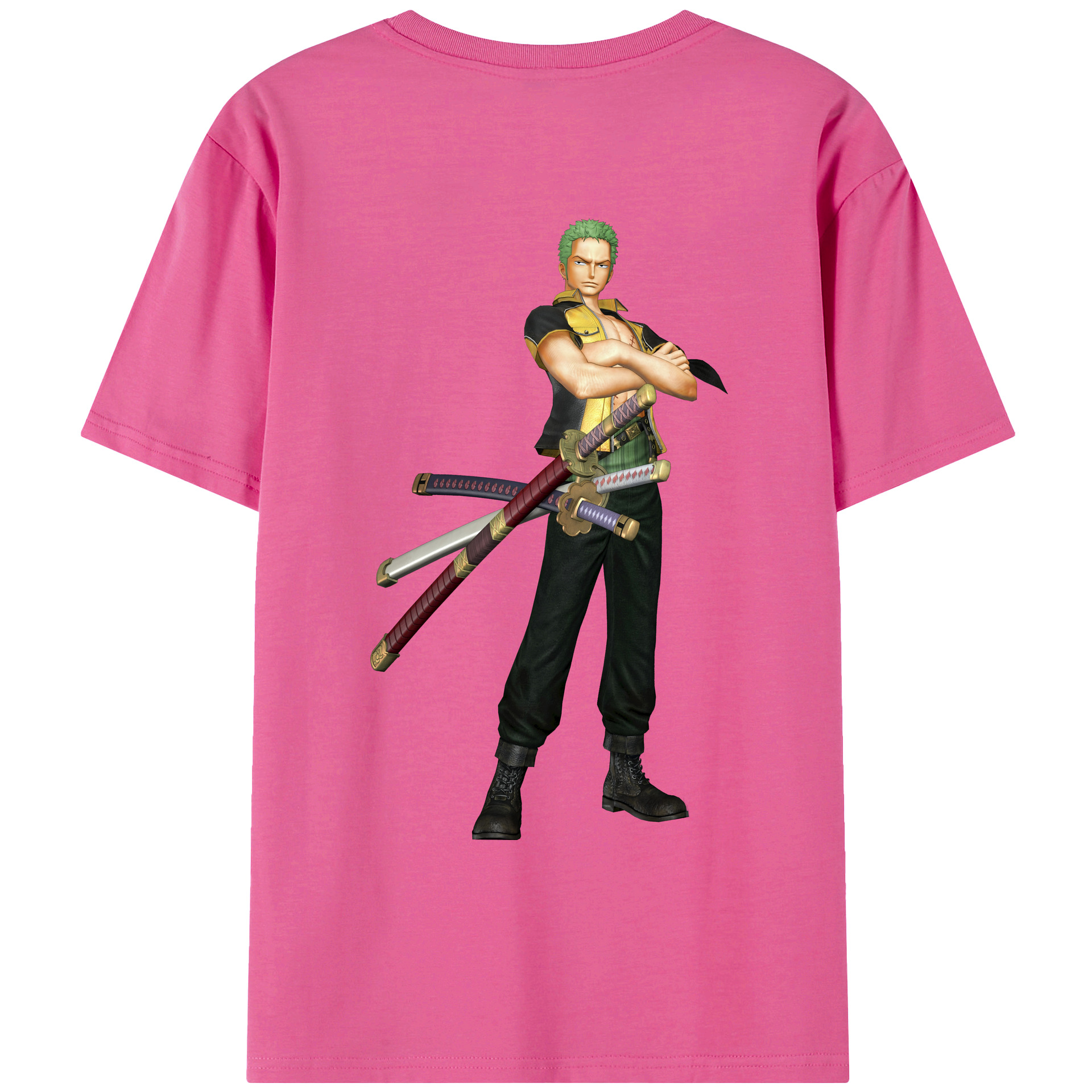 ワンピース ロロノア・ゾロ ONE PIECE Roronoa Zoro レディース半袖Tシャツ(バックプリント)