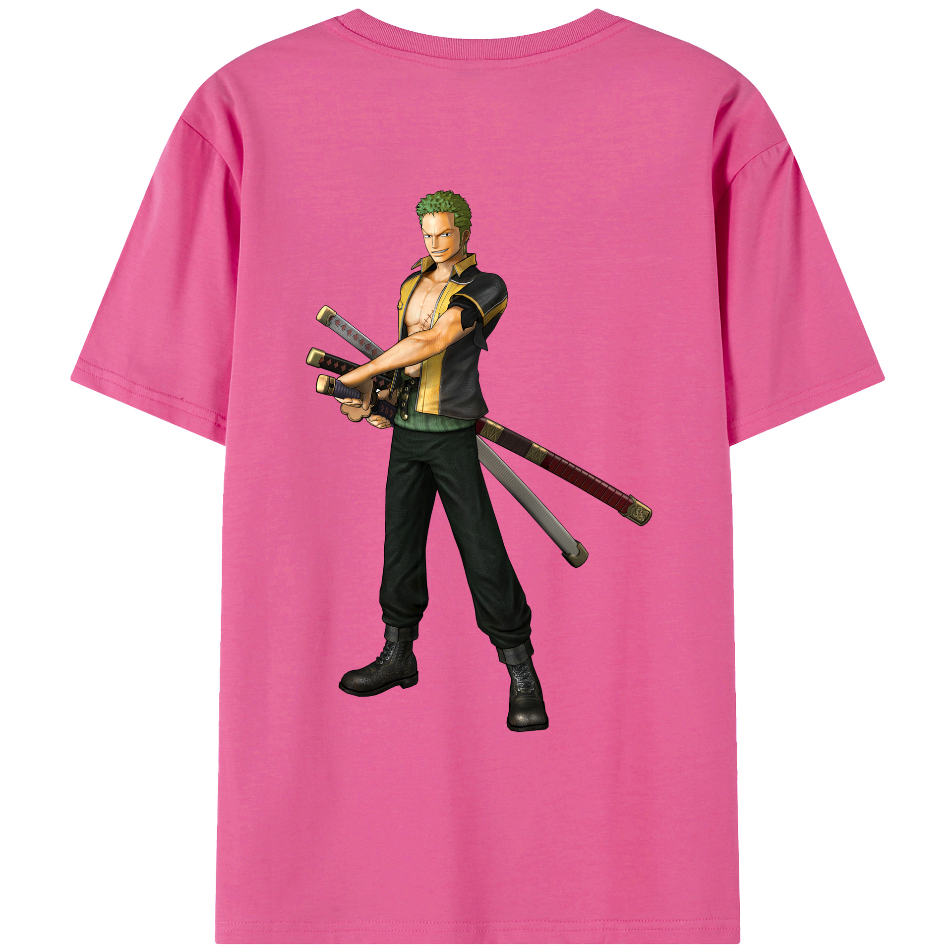 ワンピース ロロノア・ゾロ ONE PIECE Roronoa Zoro レディース半袖Tシャツ(バックプリント)