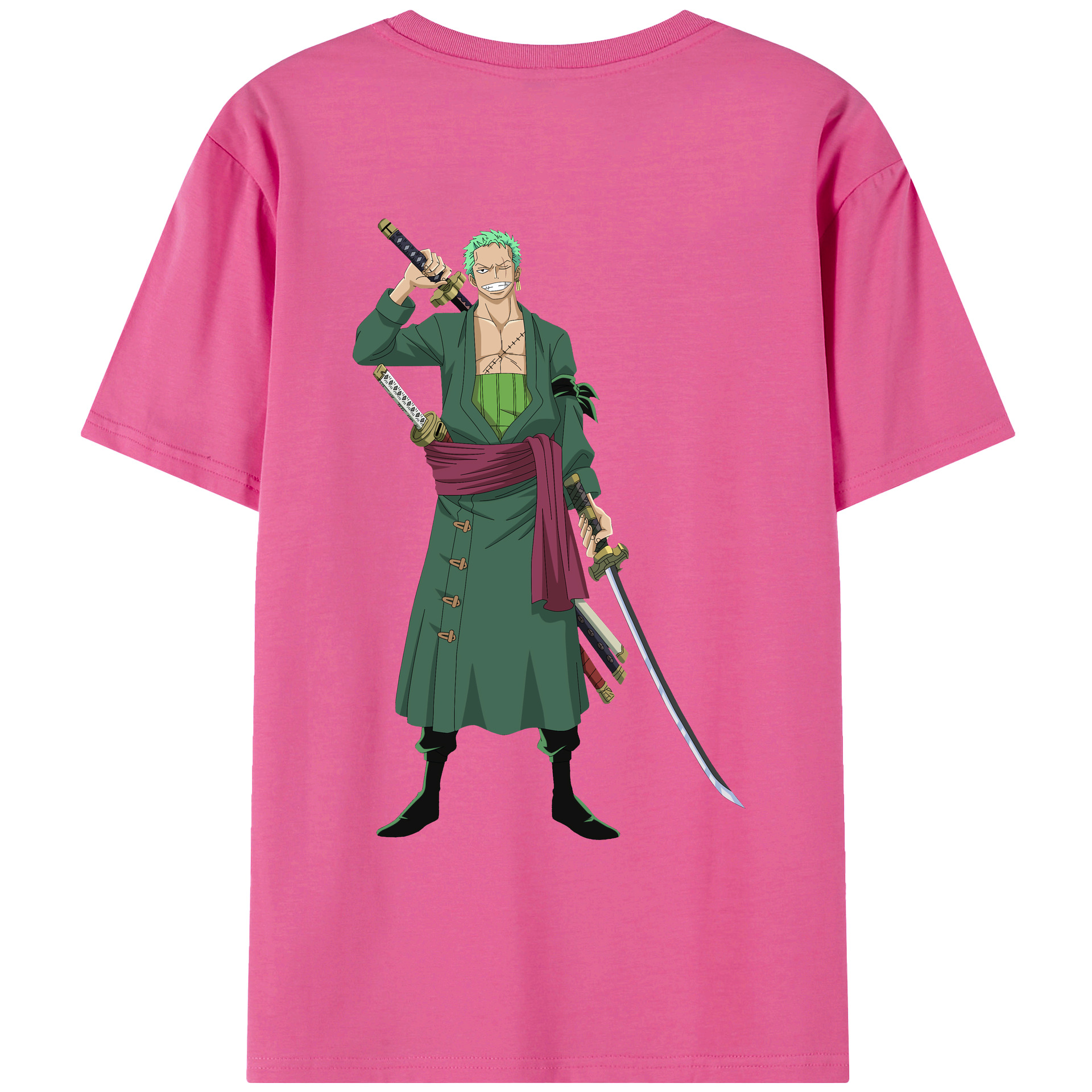 ワンピース ロロノア・ゾロ ONE PIECE Roronoa Zoro レディース半袖Tシャツ(バックプリント)