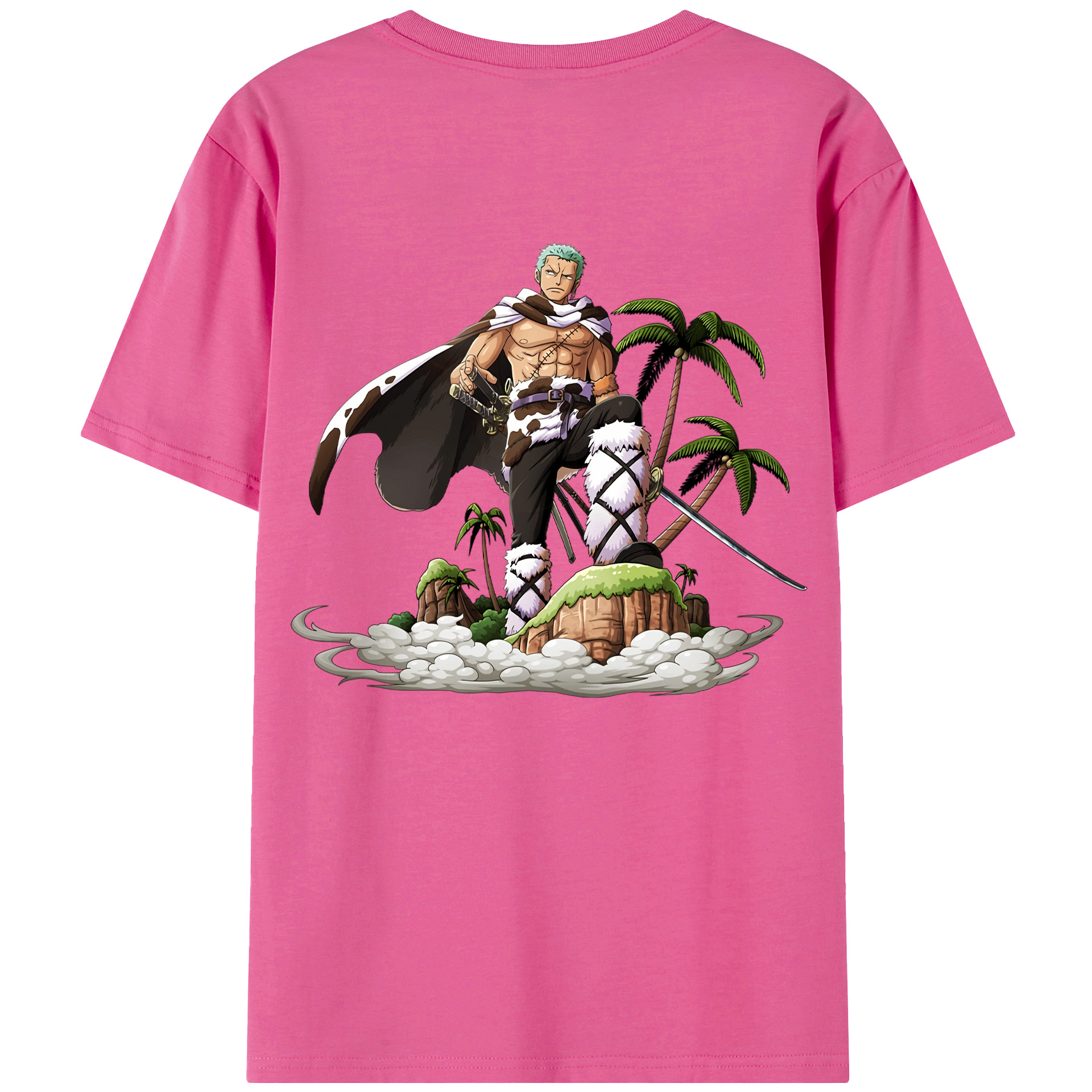 ワンピース ロロノア・ゾロ ONE PIECE Roronoa Zoro レディース半袖Tシャツ(バックプリント)
