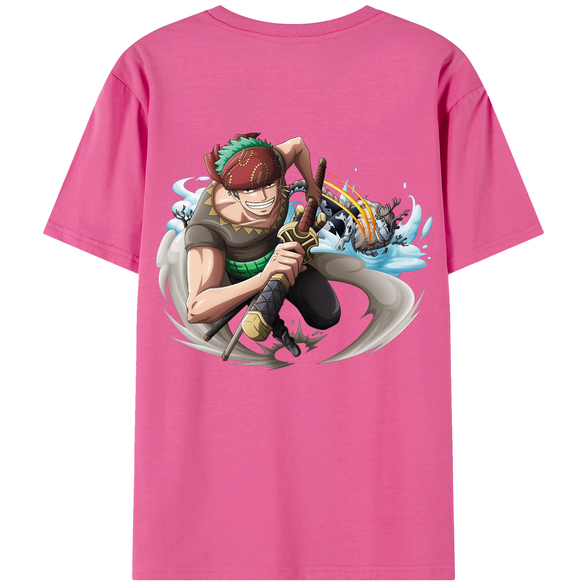 （画像用） ワンピース ロロノア・ゾロ ONE PIECE Roronoa Zoro レディース半袖Tシャツ(バックプリント)