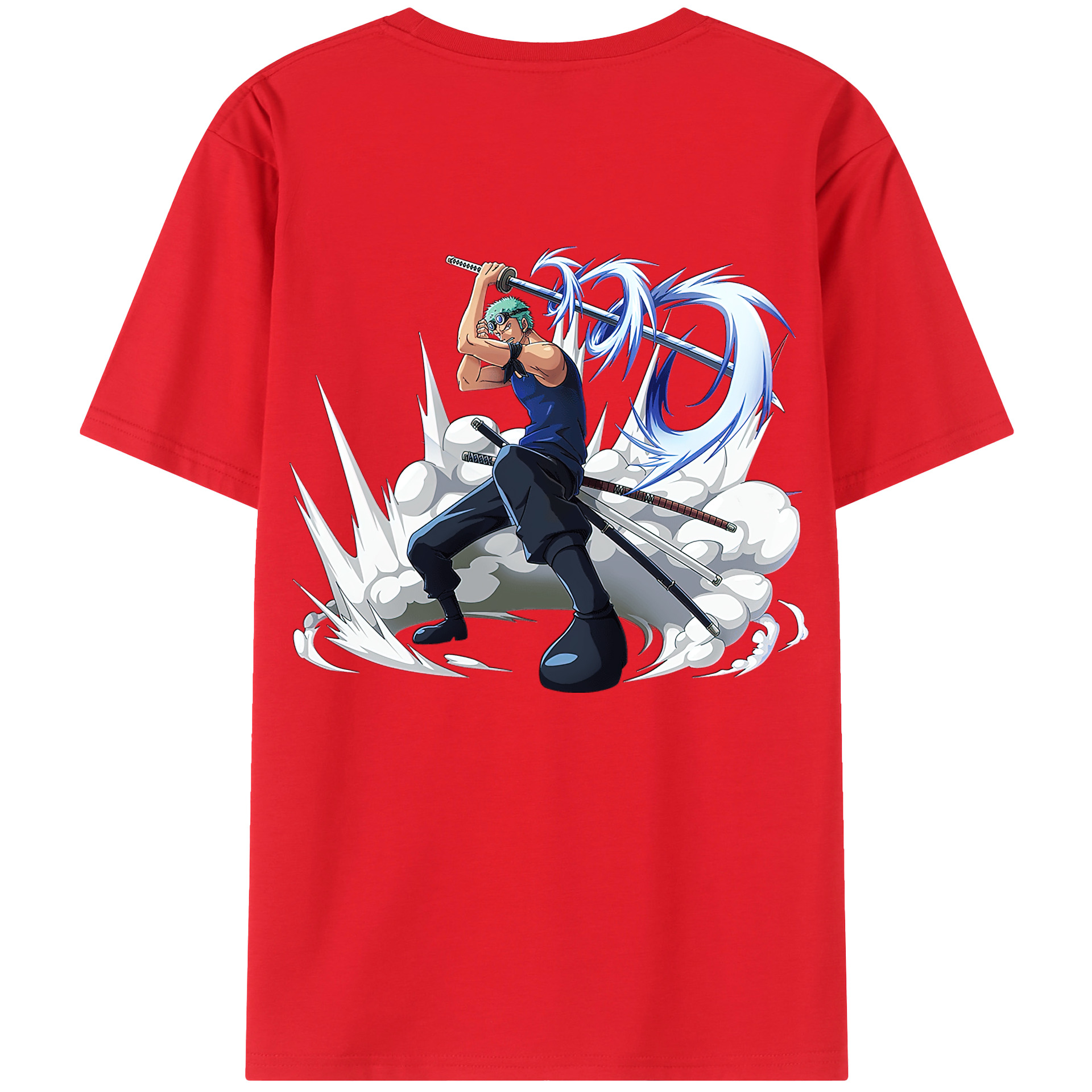 ワンピース ロロノア・ゾロ ONE PIECE Roronoa Zoro レディース半袖Tシャツ(バックプリント)