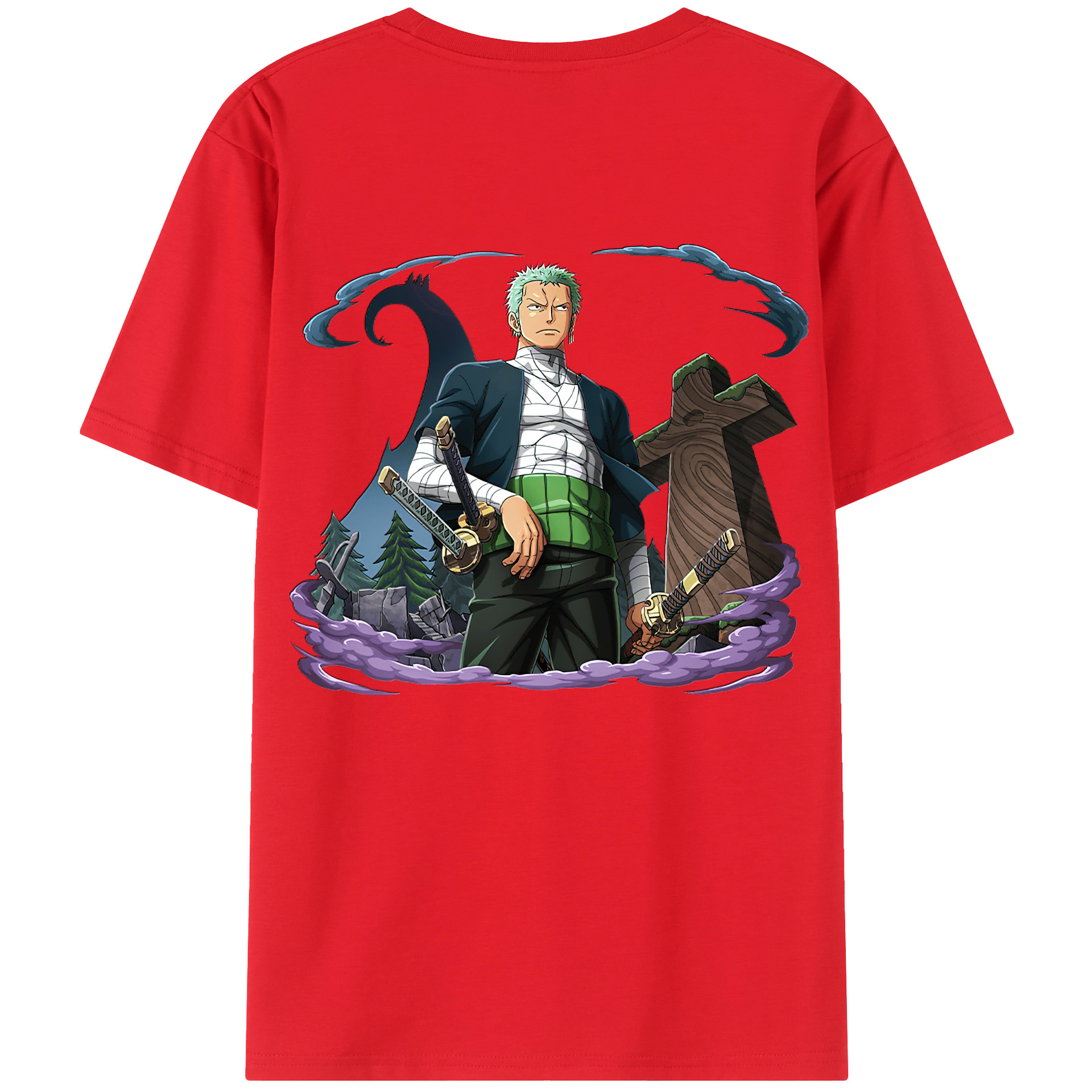 ワンピース ロロノア・ゾロ ONE PIECE Roronoa Zoro レディース半袖Tシャツ(バックプリント)