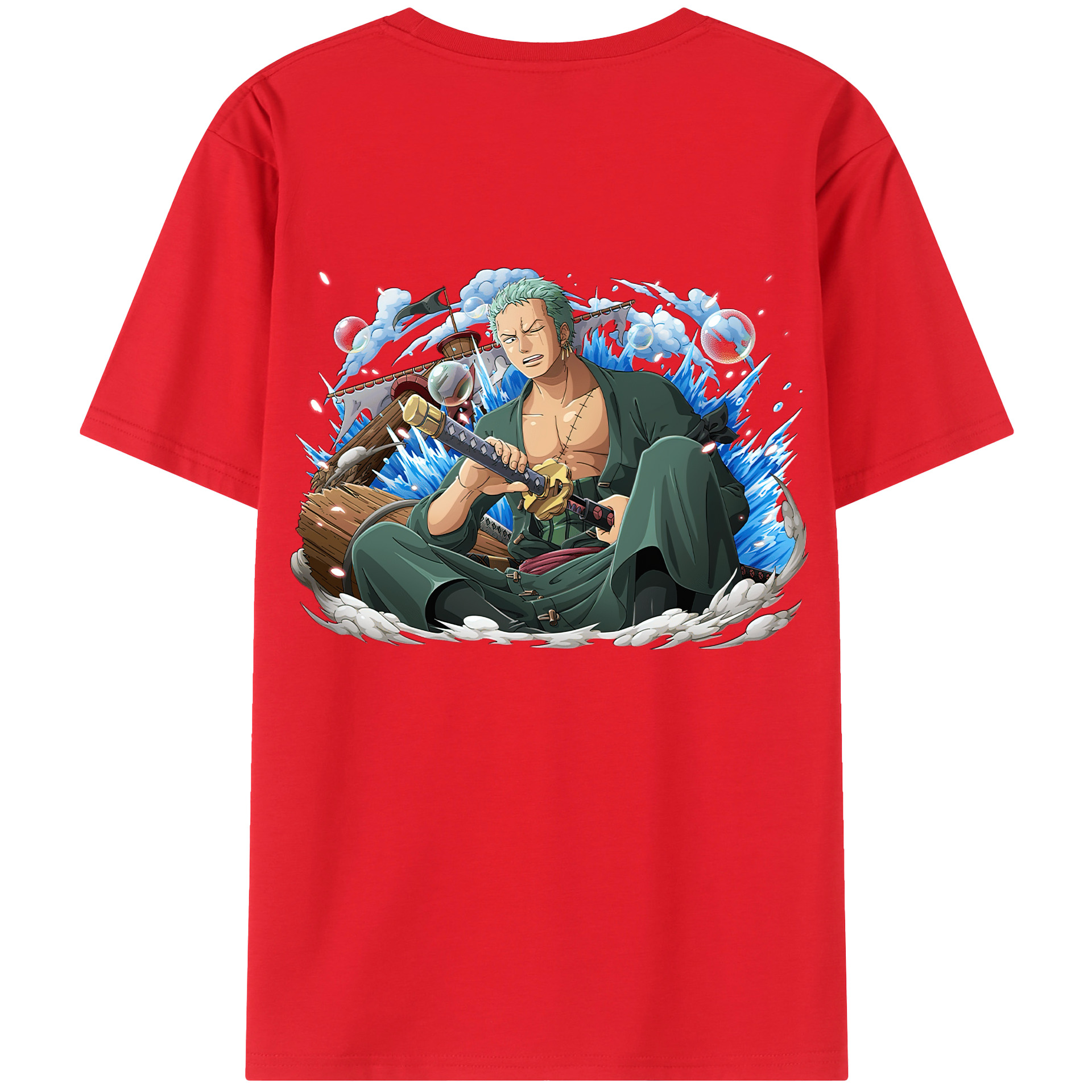 ワンピース ロロノア・ゾロ ONE PIECE Roronoa Zoro レディース半袖Tシャツ(バックプリント)
