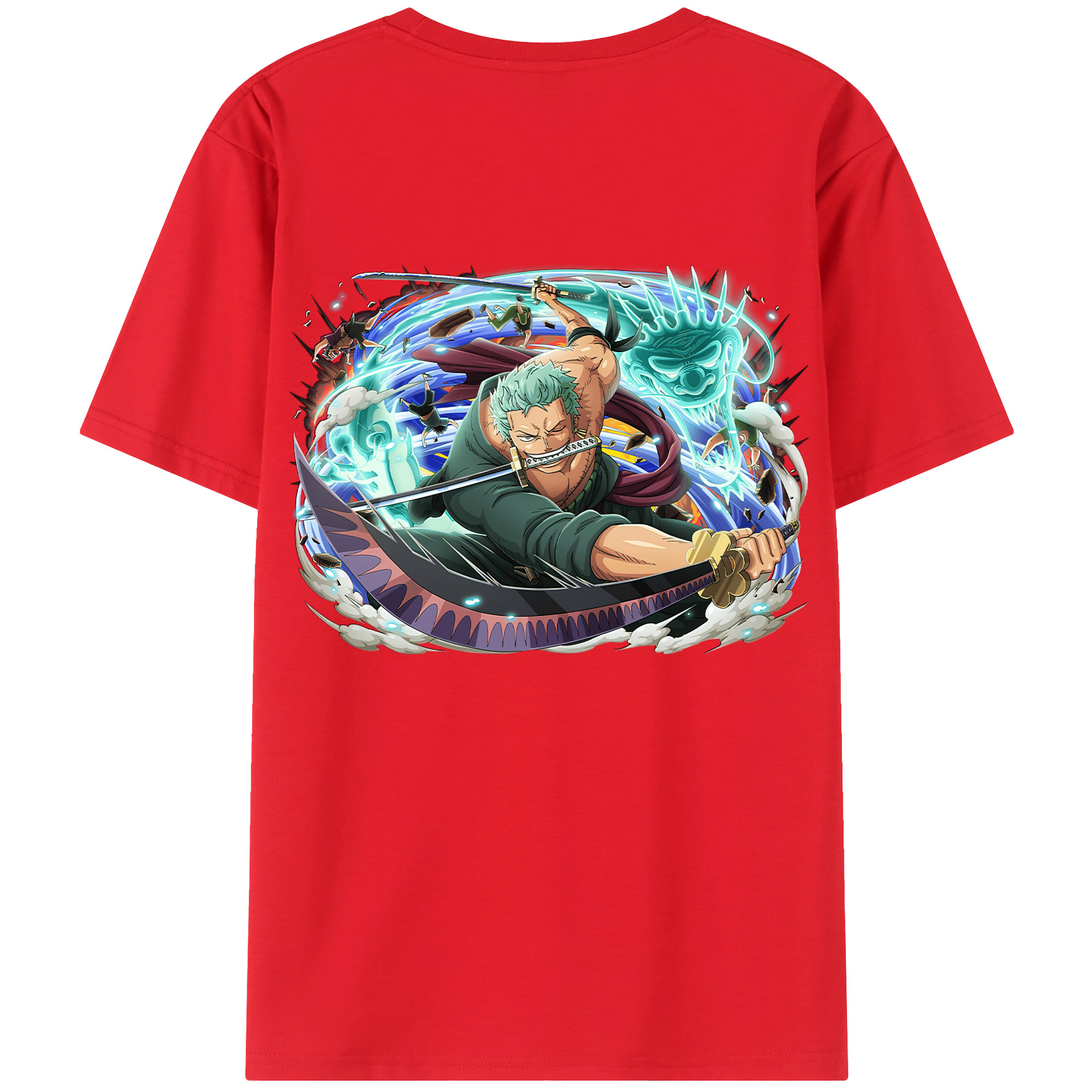 ワンピース ロロノア・ゾロ ONE PIECE Roronoa Zoro レディース半袖Tシャツ(バックプリント)