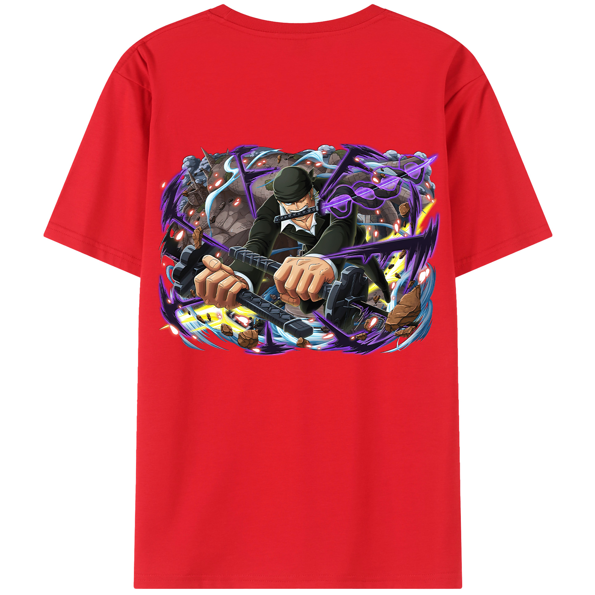 ワンピース ロロノア・ゾロ ONE PIECE Roronoa Zoro レディース半袖Tシャツ(バックプリント)