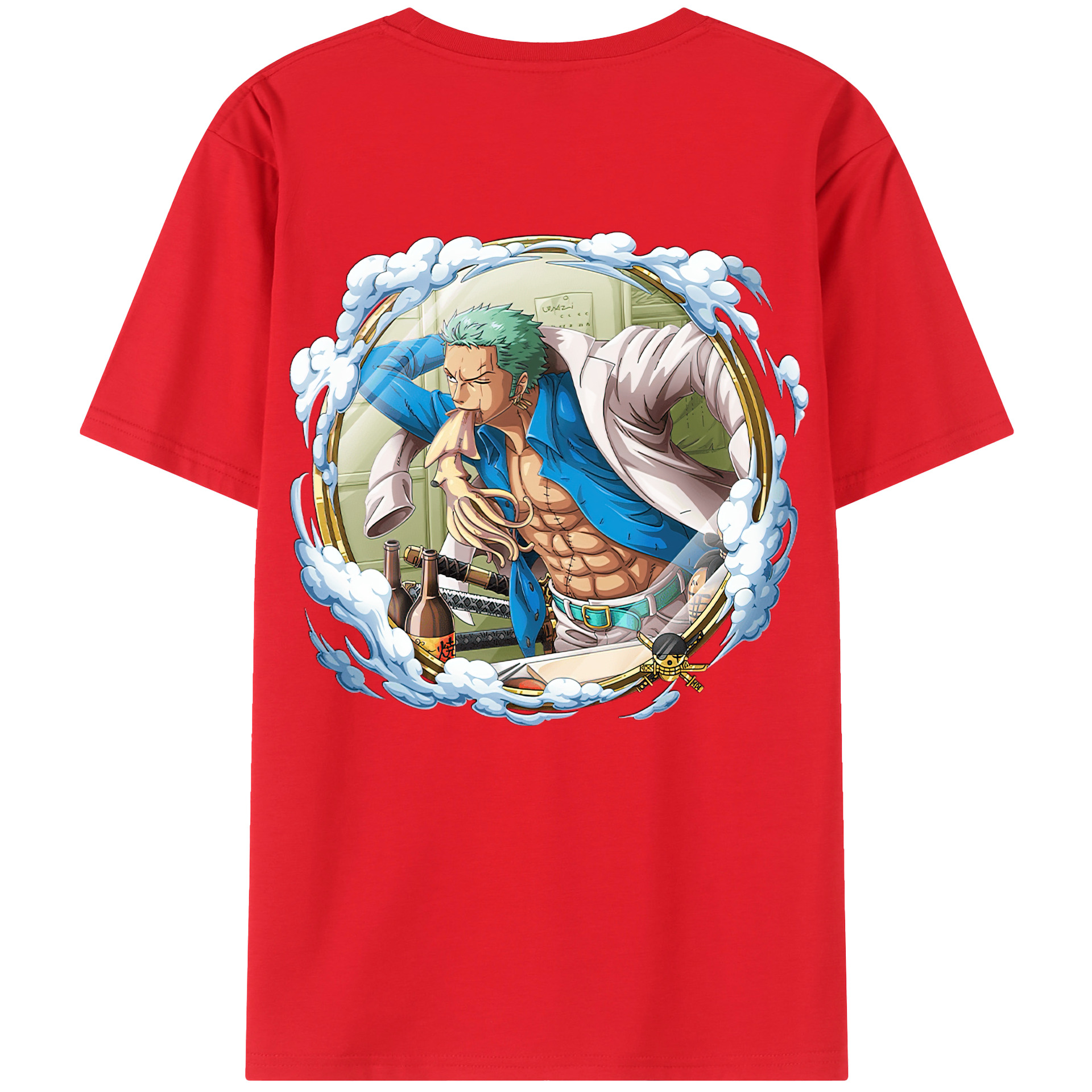 ワンピース ロロノア・ゾロ ONE PIECE Roronoa Zoro レディース半袖Tシャツ(バックプリント)