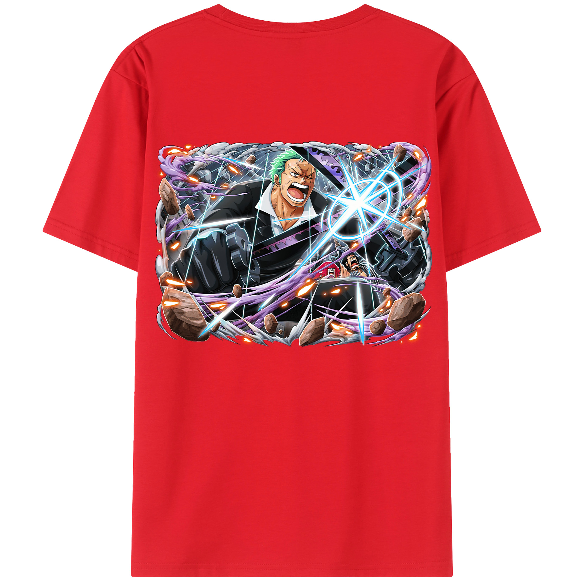 ワンピース ロロノア・ゾロ ONE PIECE Roronoa Zoro レディース半袖Tシャツ(バックプリント)