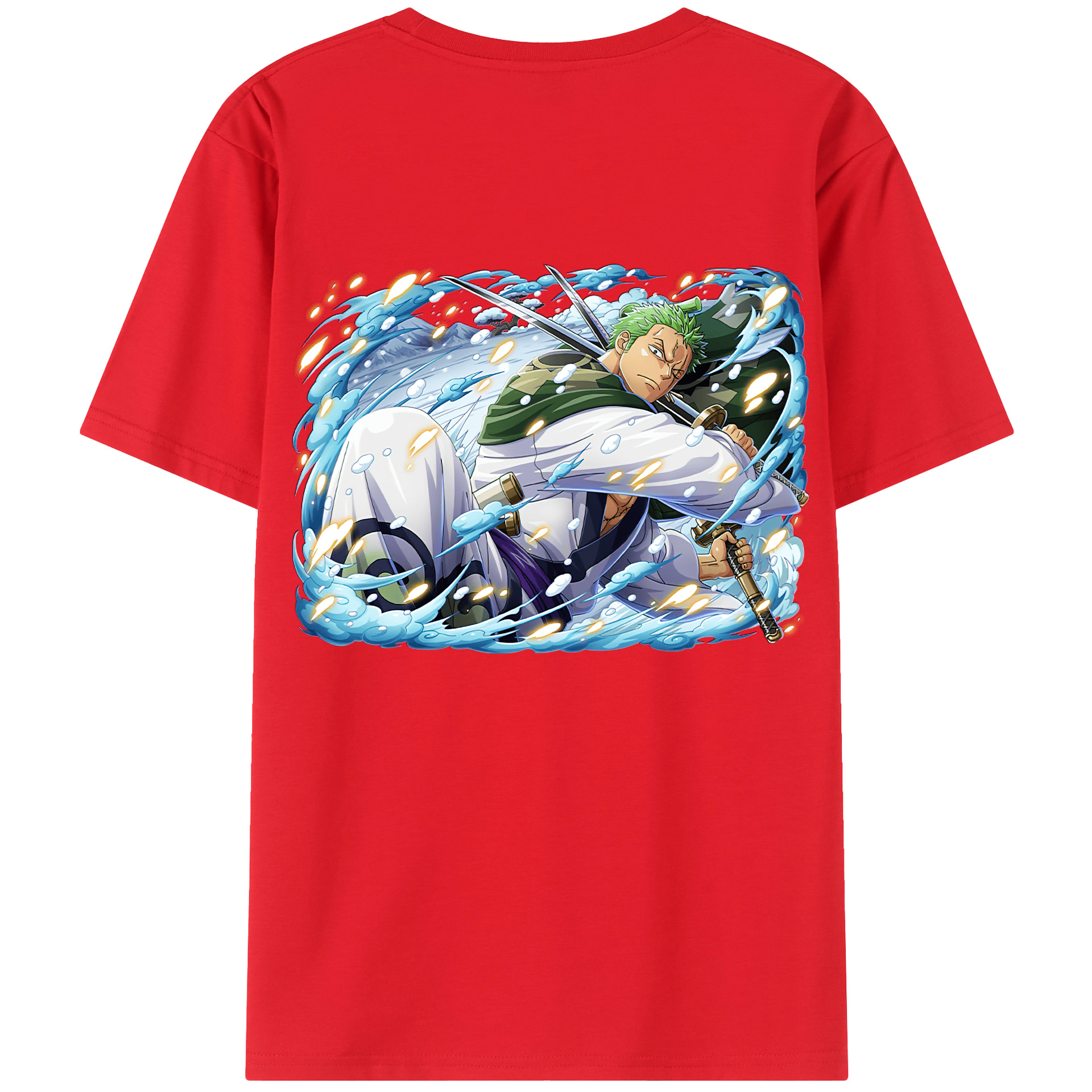 ワンピース ロロノア・ゾロ ONE PIECE Roronoa Zoro レディース半袖Tシャツ(バックプリント)