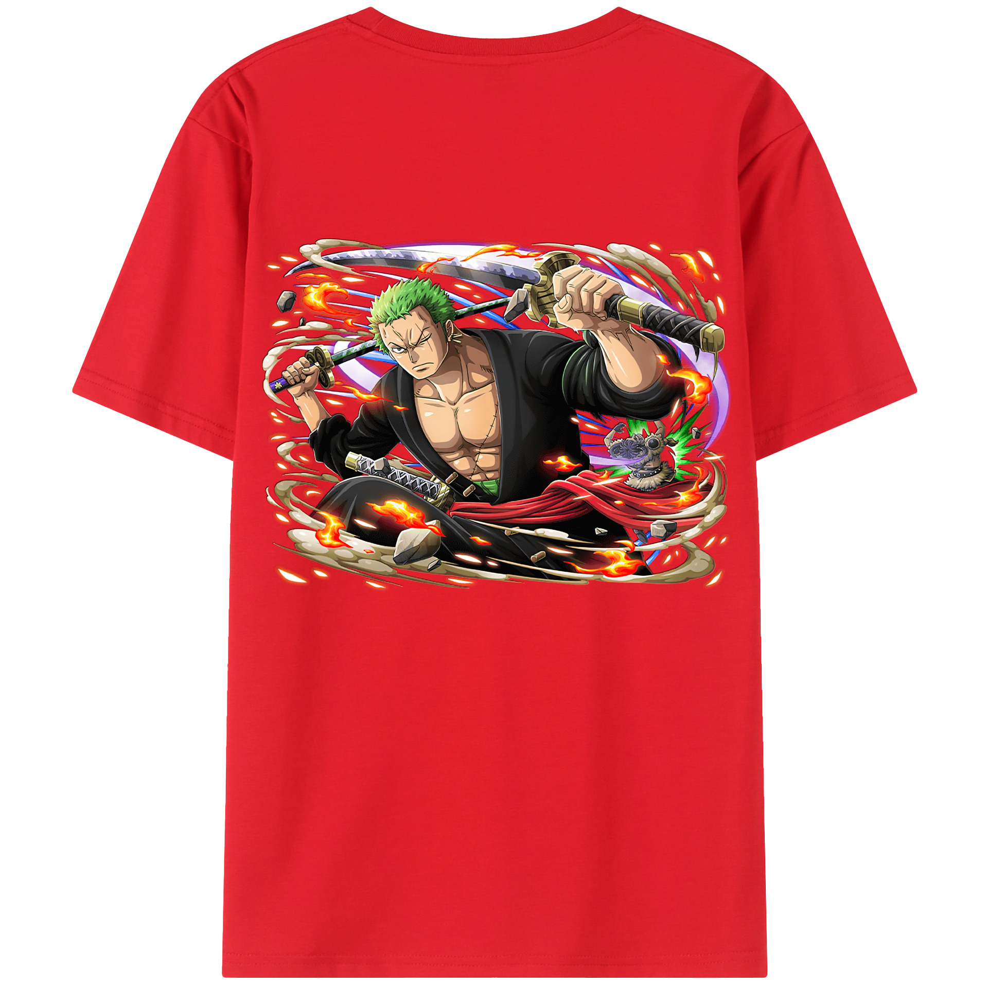 ワンピース ロロノア・ゾロ ONE PIECE Roronoa Zoro レディース半袖Tシャツ(バックプリント)