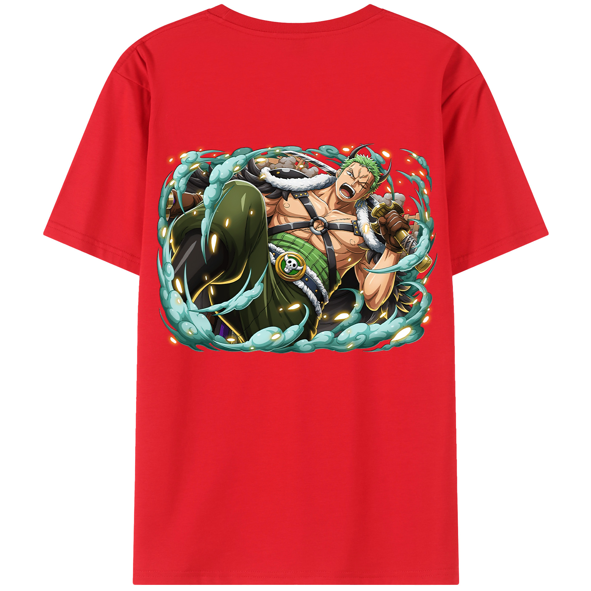 ワンピース ロロノア・ゾロ ONE PIECE Roronoa Zoro レディース半袖Tシャツ(バックプリント)