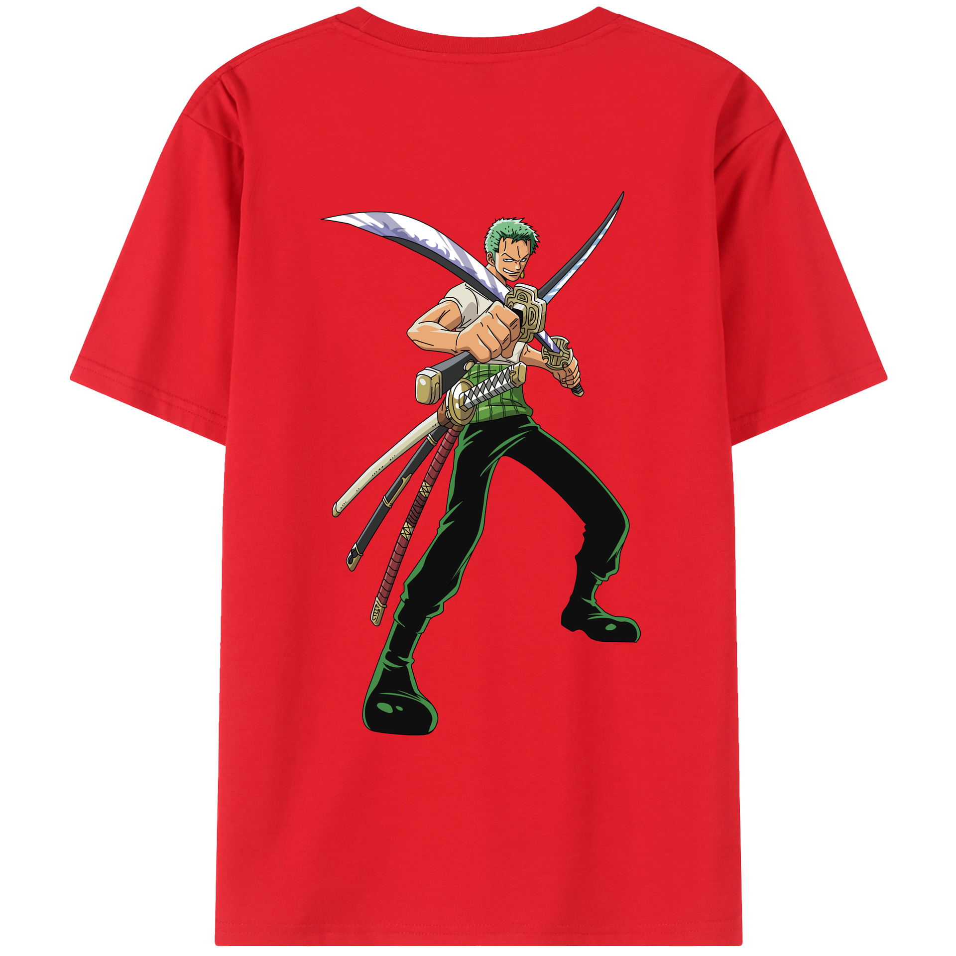 ワンピース ロロノア・ゾロ ONE PIECE Roronoa Zoro レディース半袖Tシャツ(バックプリント)