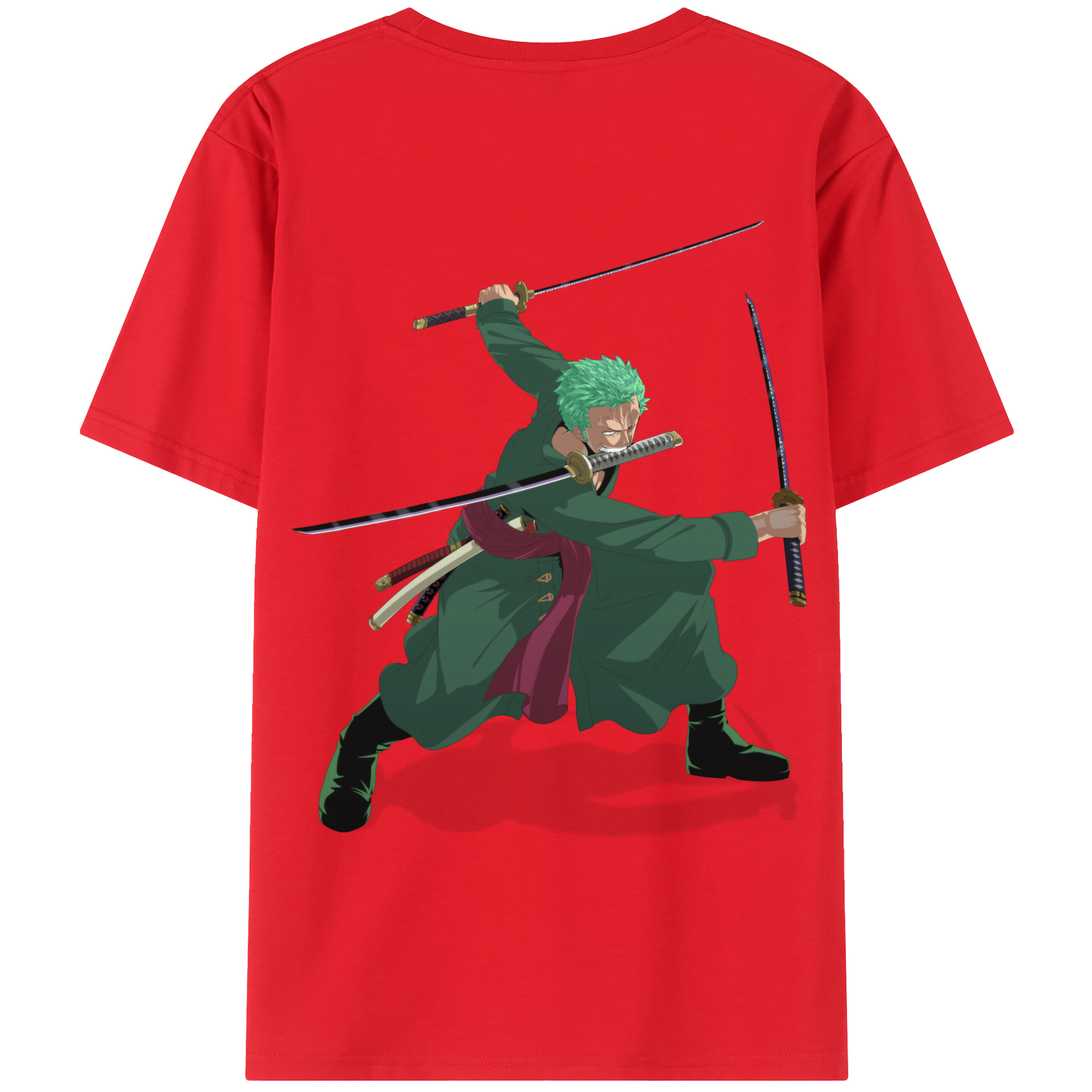 ワンピース ロロノア・ゾロ ONE PIECE Roronoa Zoro レディース半袖Tシャツ(バックプリント)