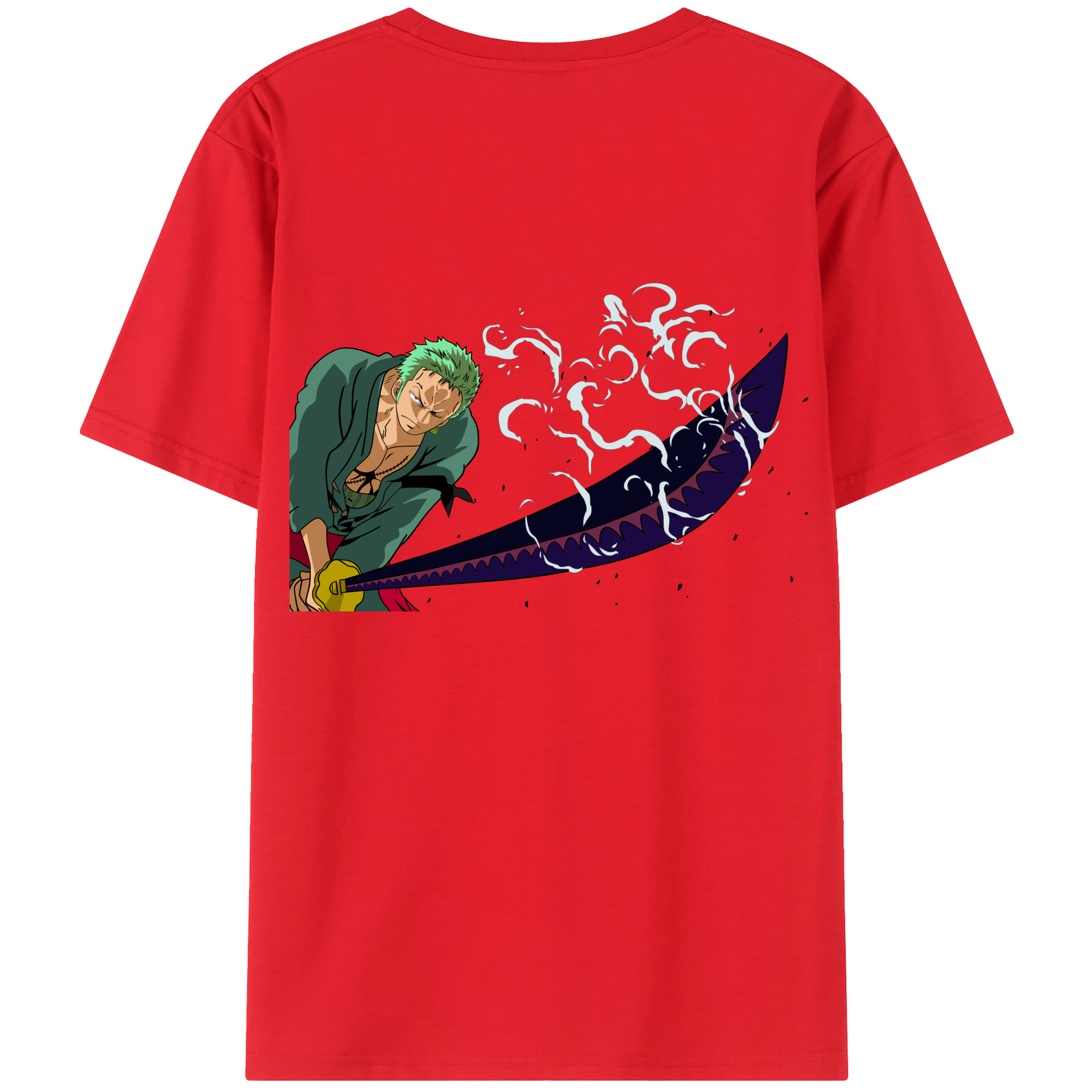 ワンピース ロロノア・ゾロ ONE PIECE Roronoa Zoro レディース半袖Tシャツ(バックプリント)