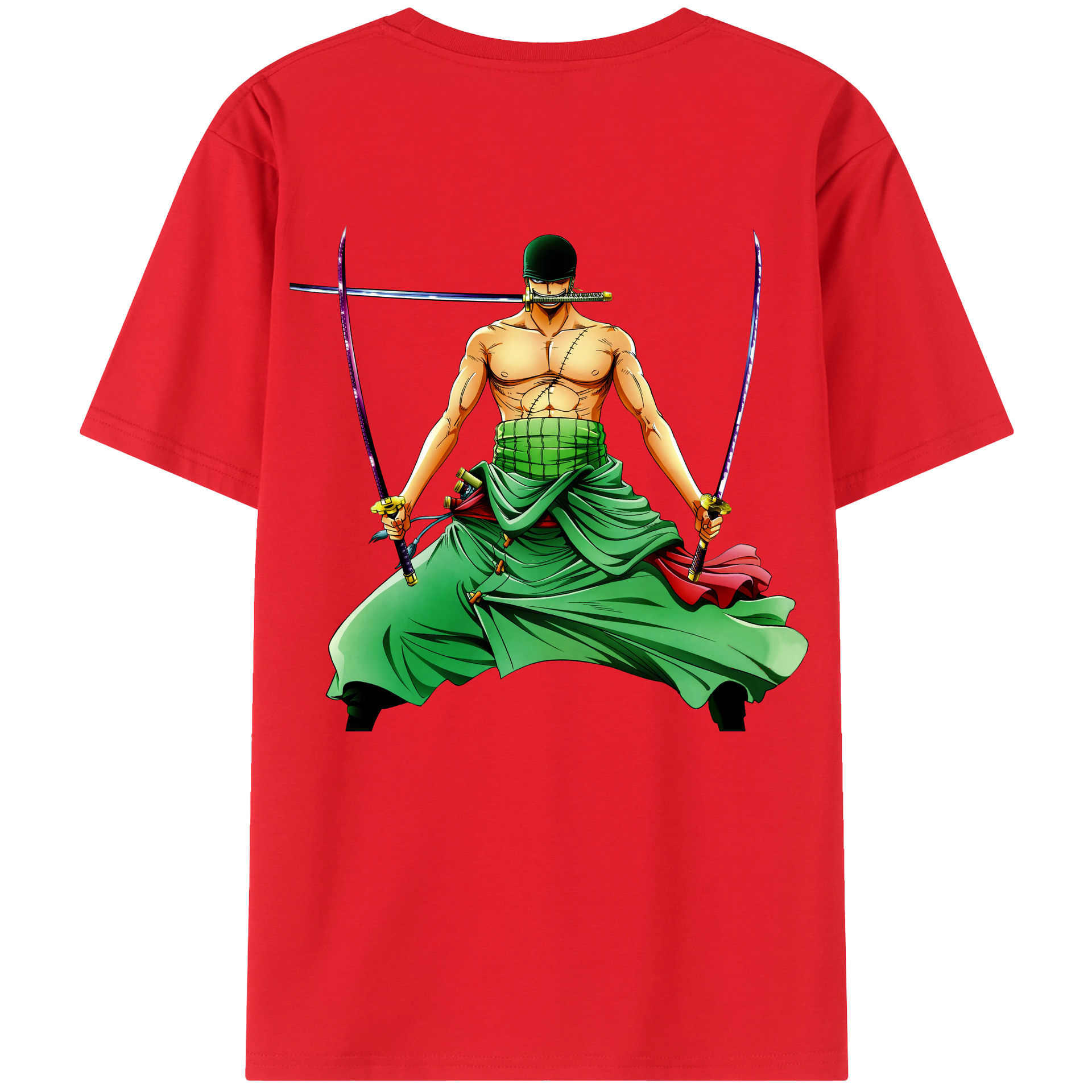 ワンピース ロロノア・ゾロ ONE PIECE Roronoa Zoro レディース半袖Tシャツ(バックプリント)