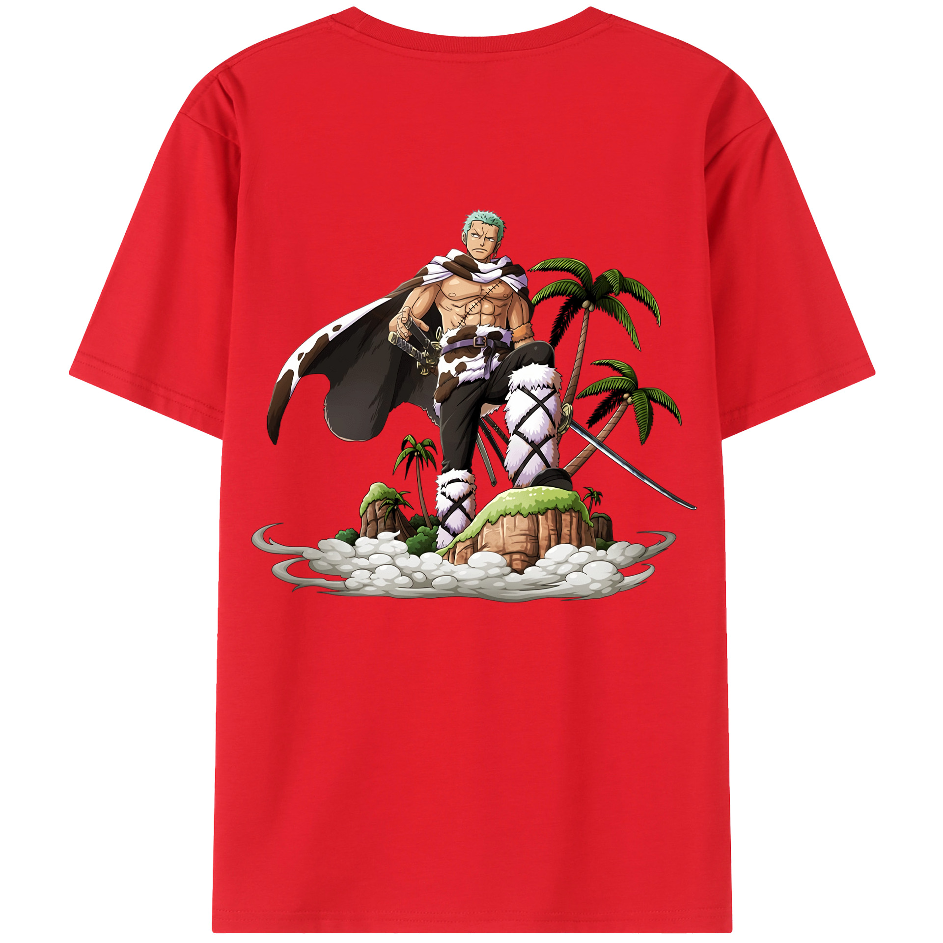 ワンピース ロロノア・ゾロ ONE PIECE Roronoa Zoro レディース半袖Tシャツ(バックプリント)
