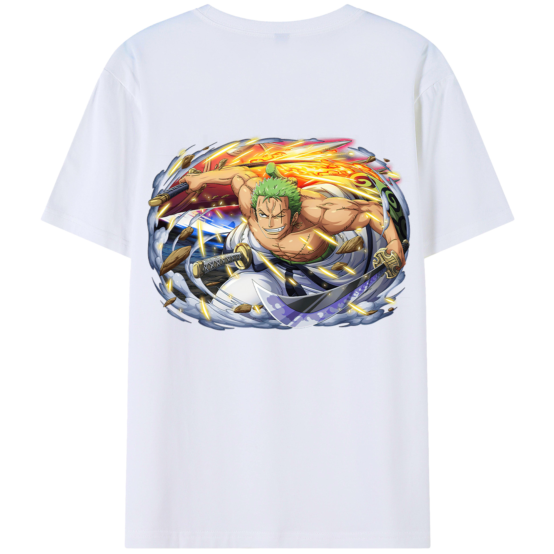 ワンピース ロロノア・ゾロ ONE PIECE Roronoa Zoro レディース半袖Tシャツ(バックプリント)