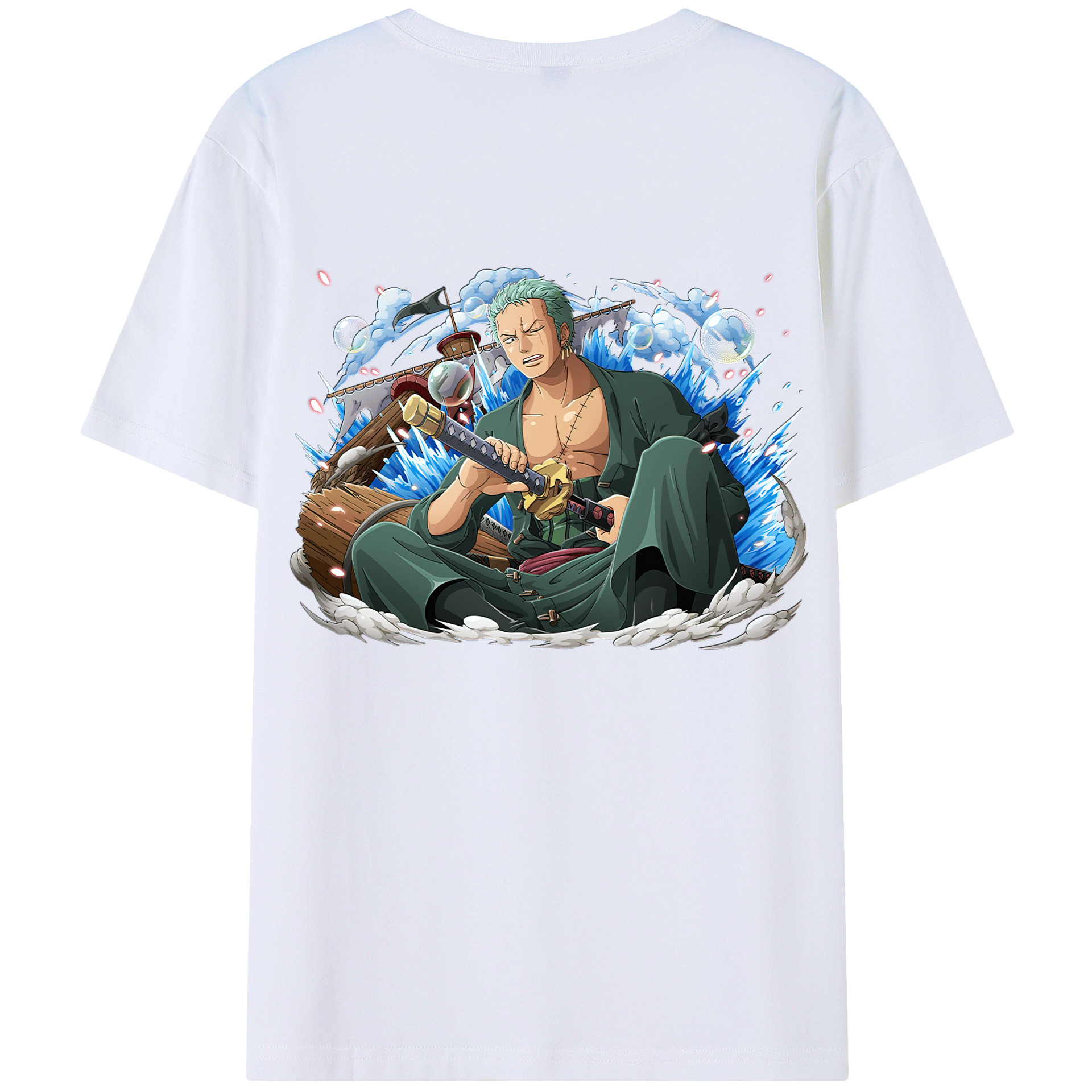 ワンピース ロロノア・ゾロ ONE PIECE Roronoa Zoro レディース半袖Tシャツ(バックプリント)