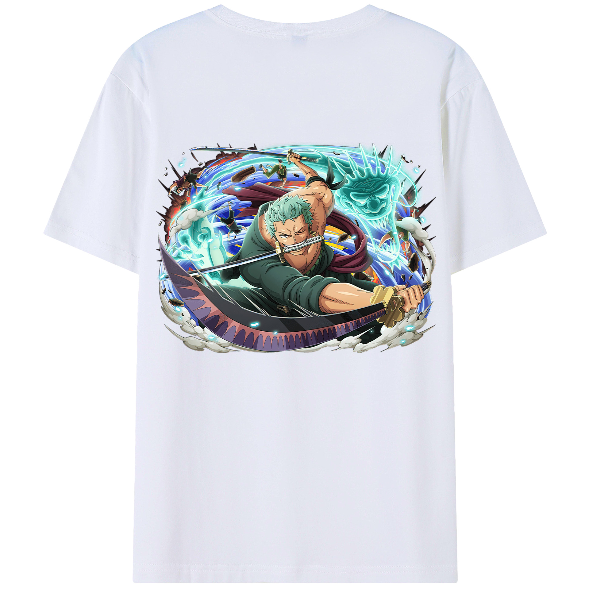 ワンピース ロロノア・ゾロ ONE PIECE Roronoa Zoro レディース半袖Tシャツ(バックプリント)