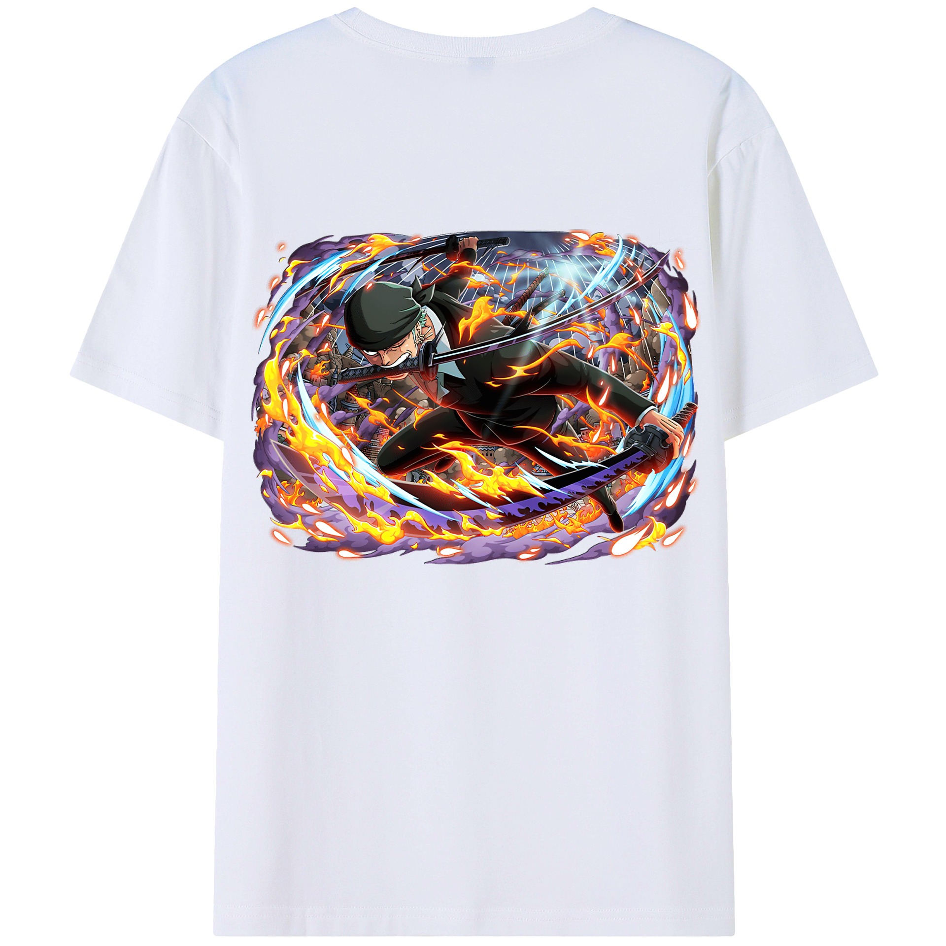 ワンピース ロロノア・ゾロ ONE PIECE Roronoa Zoro レディース半袖Tシャツ(バックプリント)