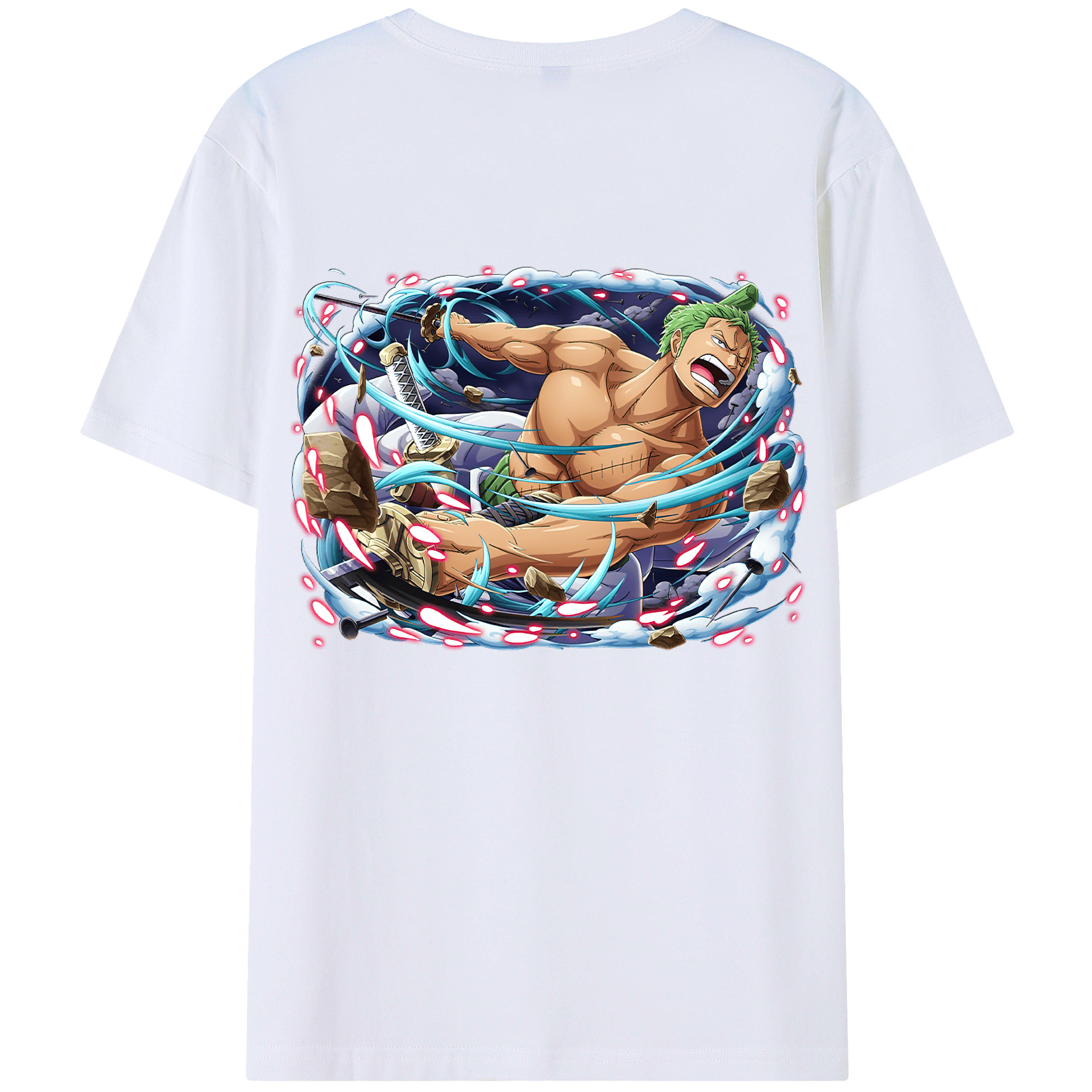 ワンピース ロロノア・ゾロ ONE PIECE Roronoa Zoro レディース半袖Tシャツ(バックプリント)