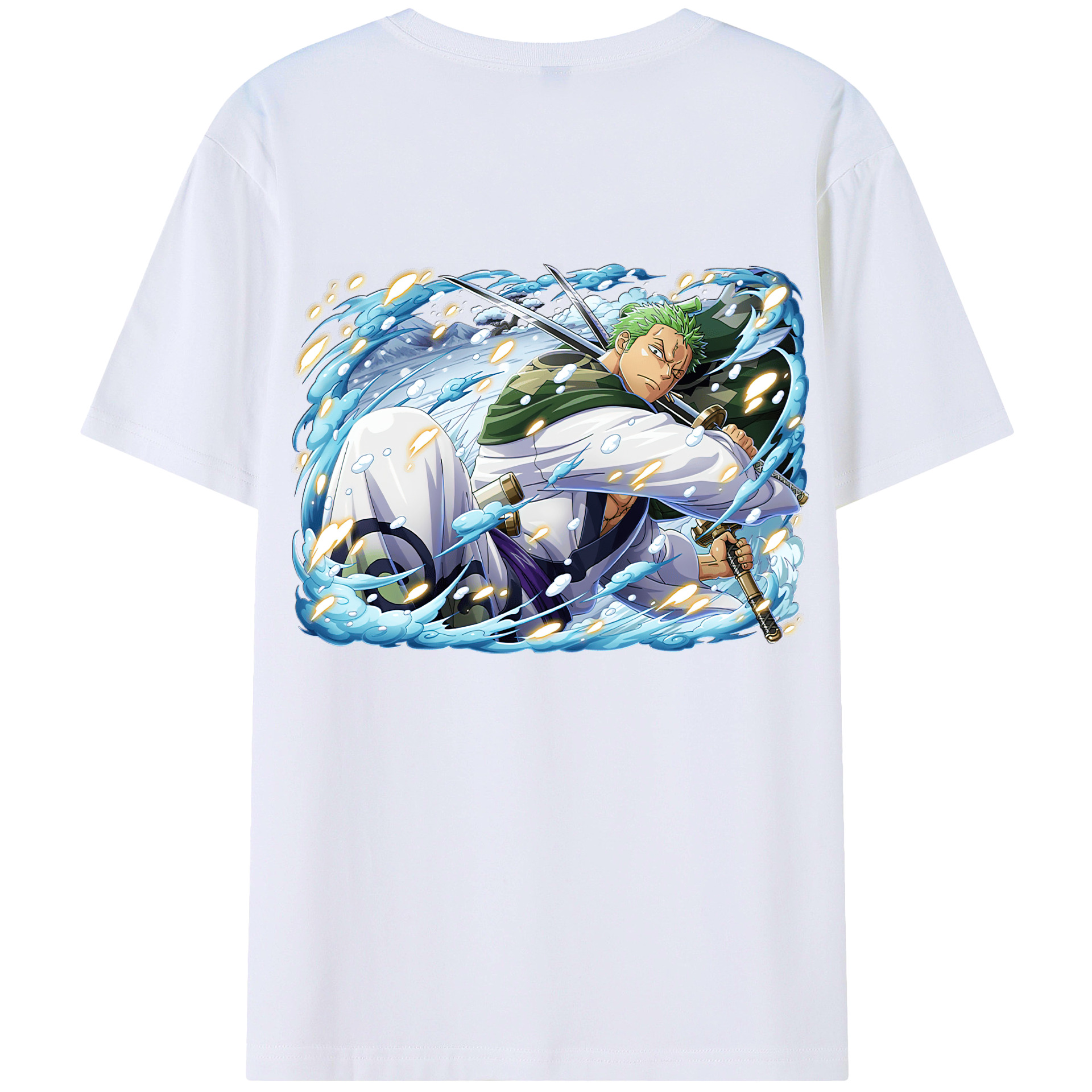 ワンピース ロロノア・ゾロ ONE PIECE Roronoa Zoro レディース半袖Tシャツ(バックプリント)