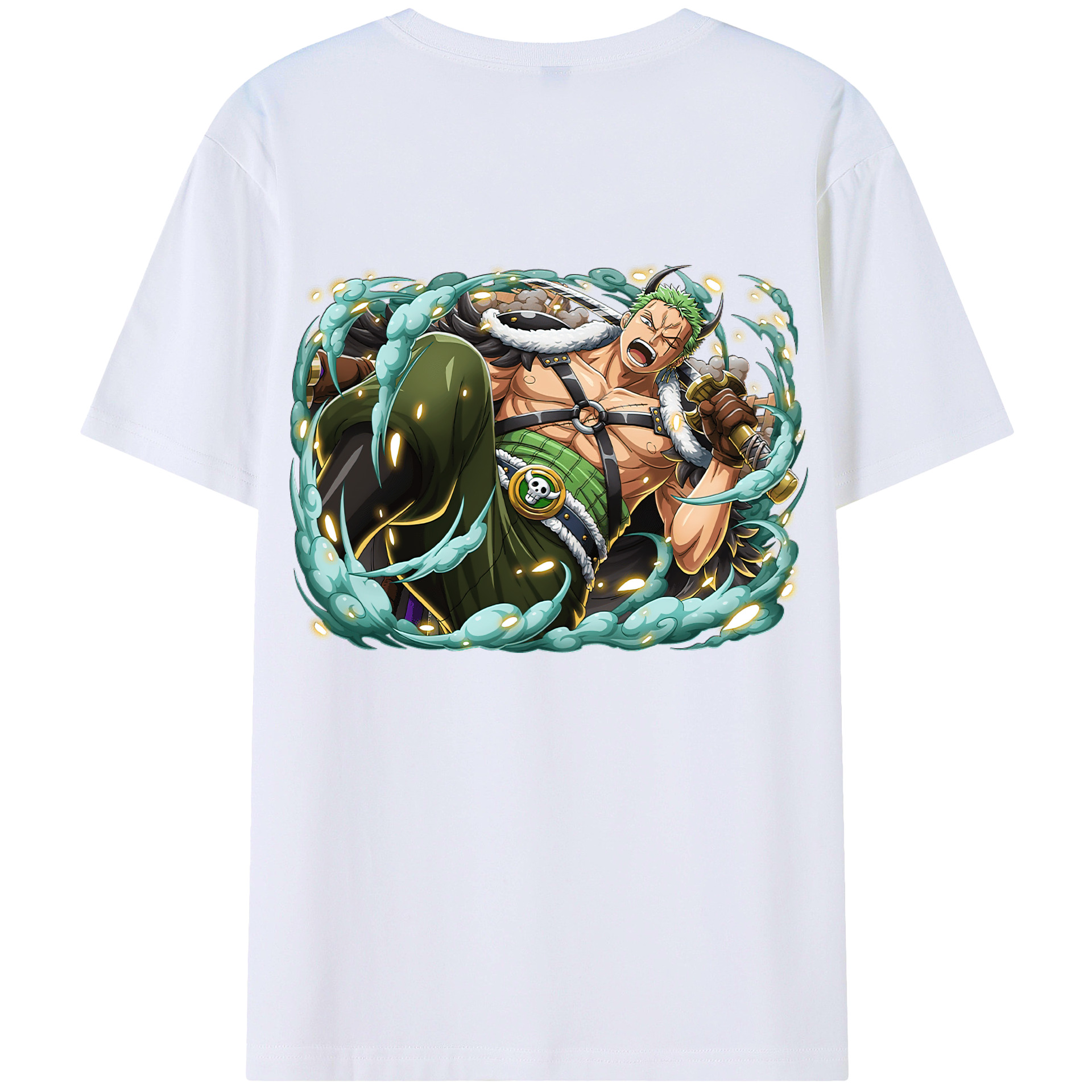 ワンピース ロロノア・ゾロ ONE PIECE Roronoa Zoro レディース半袖Tシャツ(バックプリント)