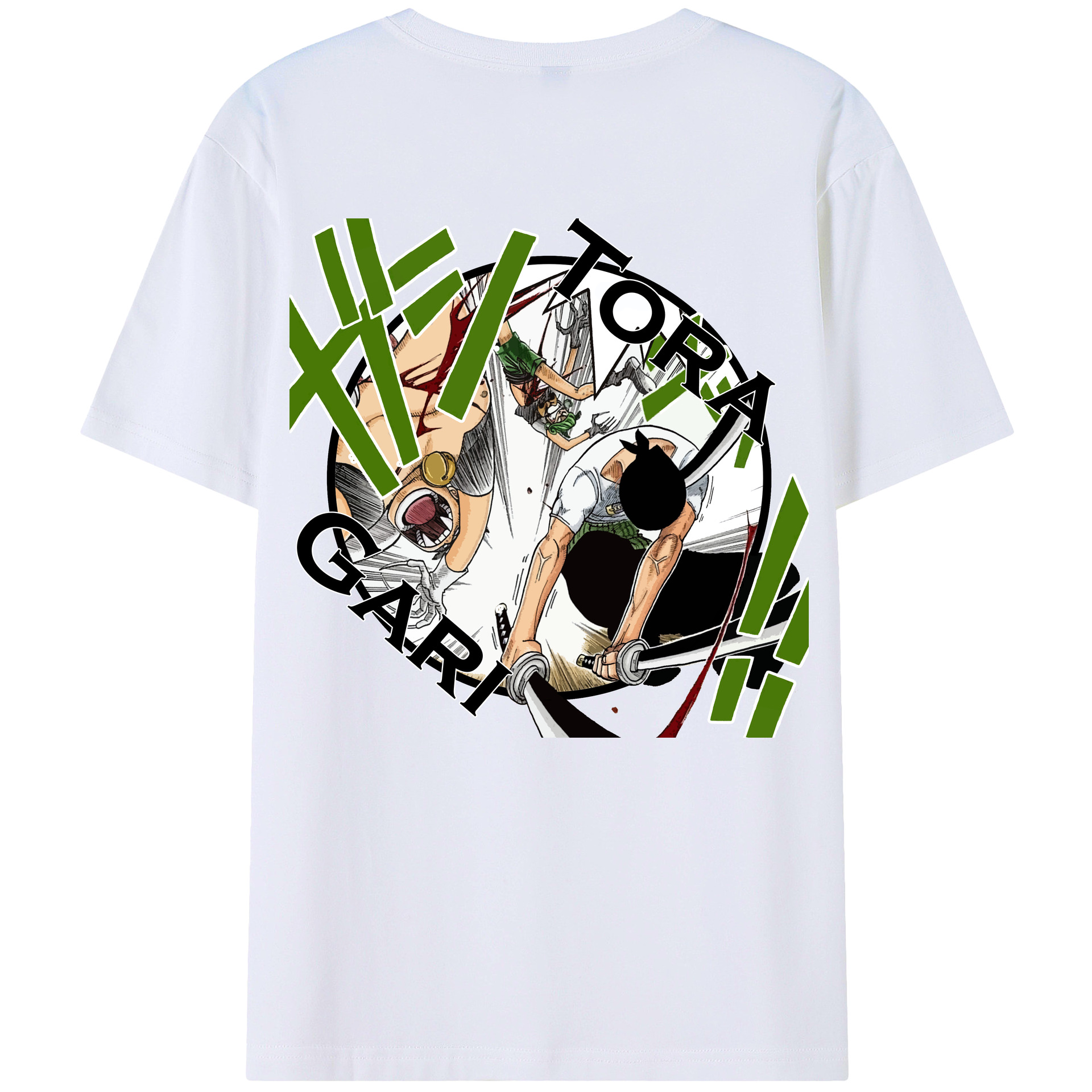 ワンピース ロロノア・ゾロ ONE PIECE Roronoa Zoro レディース半袖Tシャツ(バックプリント)