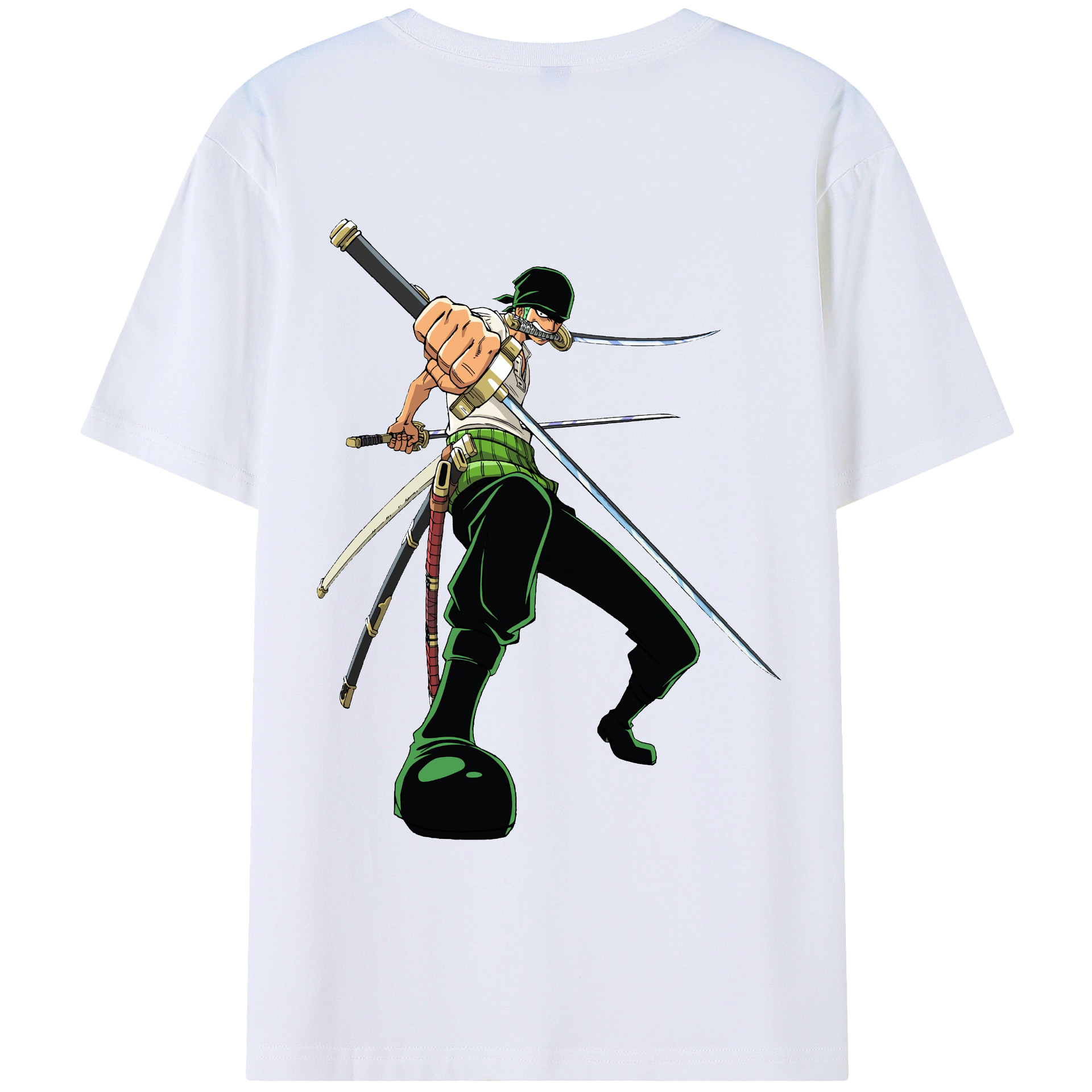 ワンピース ロロノア・ゾロ ONE PIECE Roronoa Zoro レディース半袖Tシャツ(バックプリント)