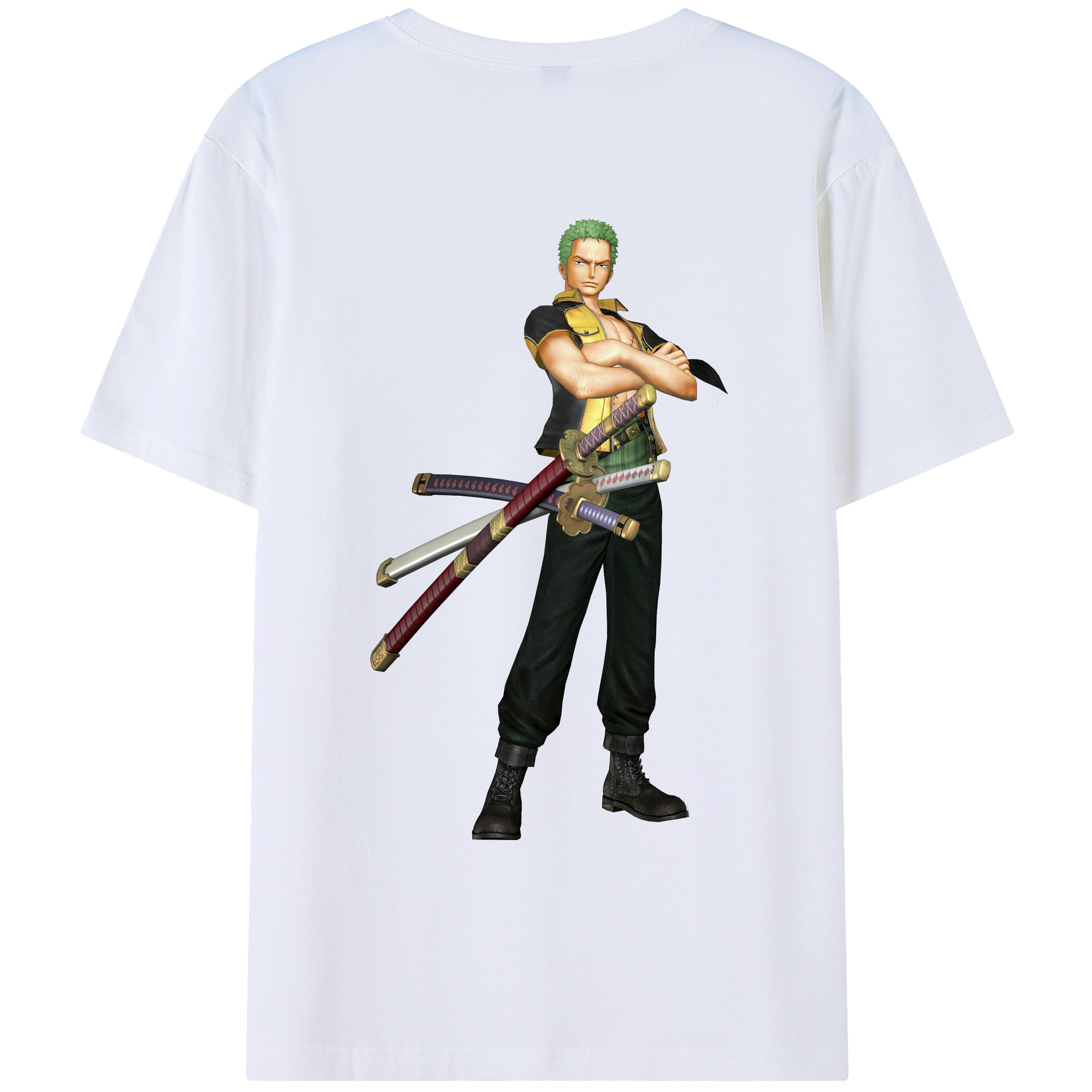 ワンピース ロロノア・ゾロ ONE PIECE Roronoa Zoro レディース半袖Tシャツ(バックプリント)