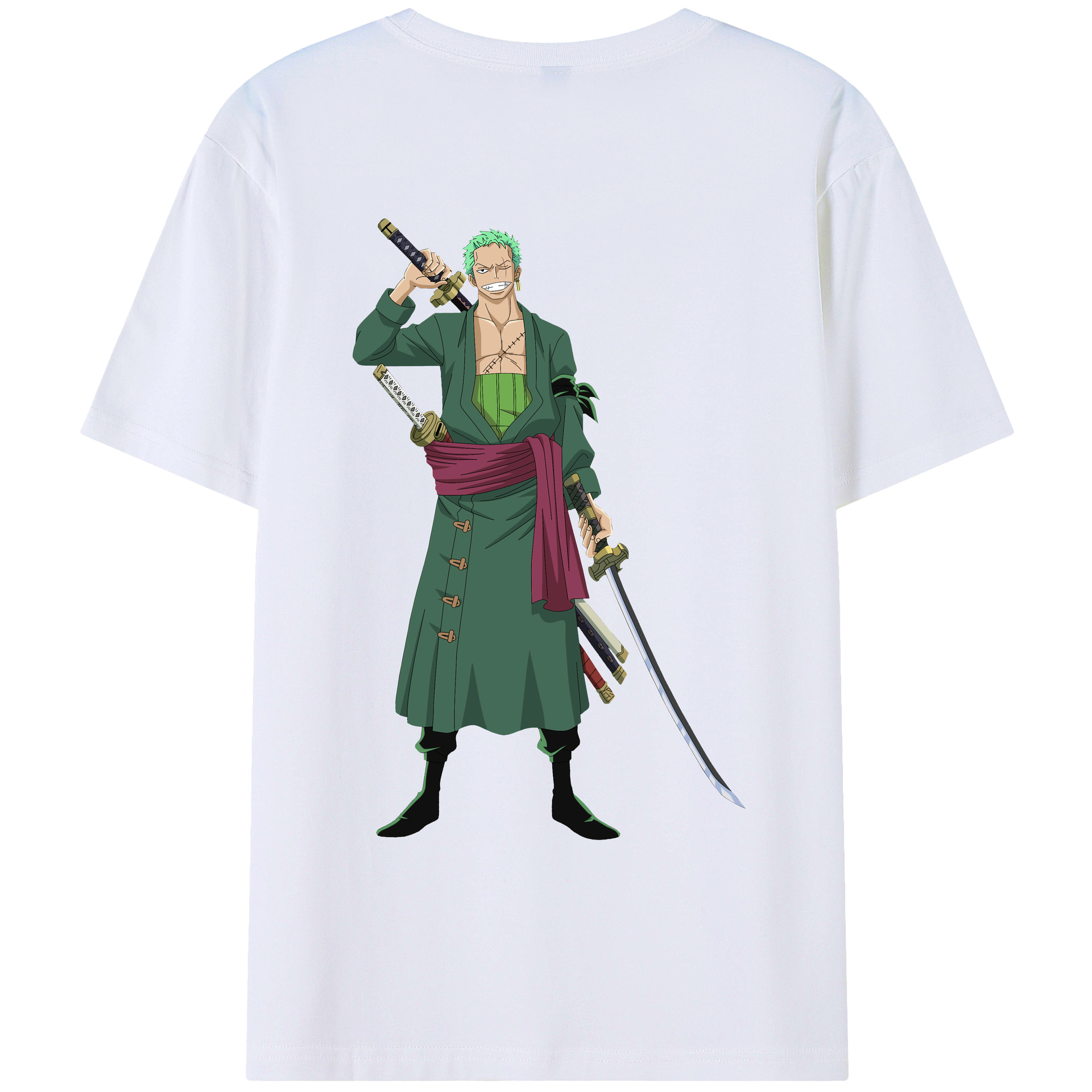 ワンピース ロロノア・ゾロ ONE PIECE Roronoa Zoro レディース半袖Tシャツ(バックプリント)
