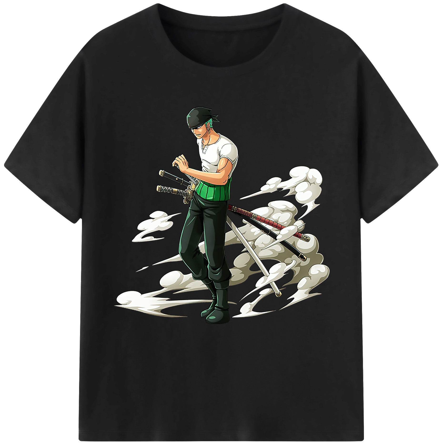 ワンピース ロロノア・ゾロ ONE PIECE Roronoa Zoro レディースカジュアルプリントTシャツ（綿100％）