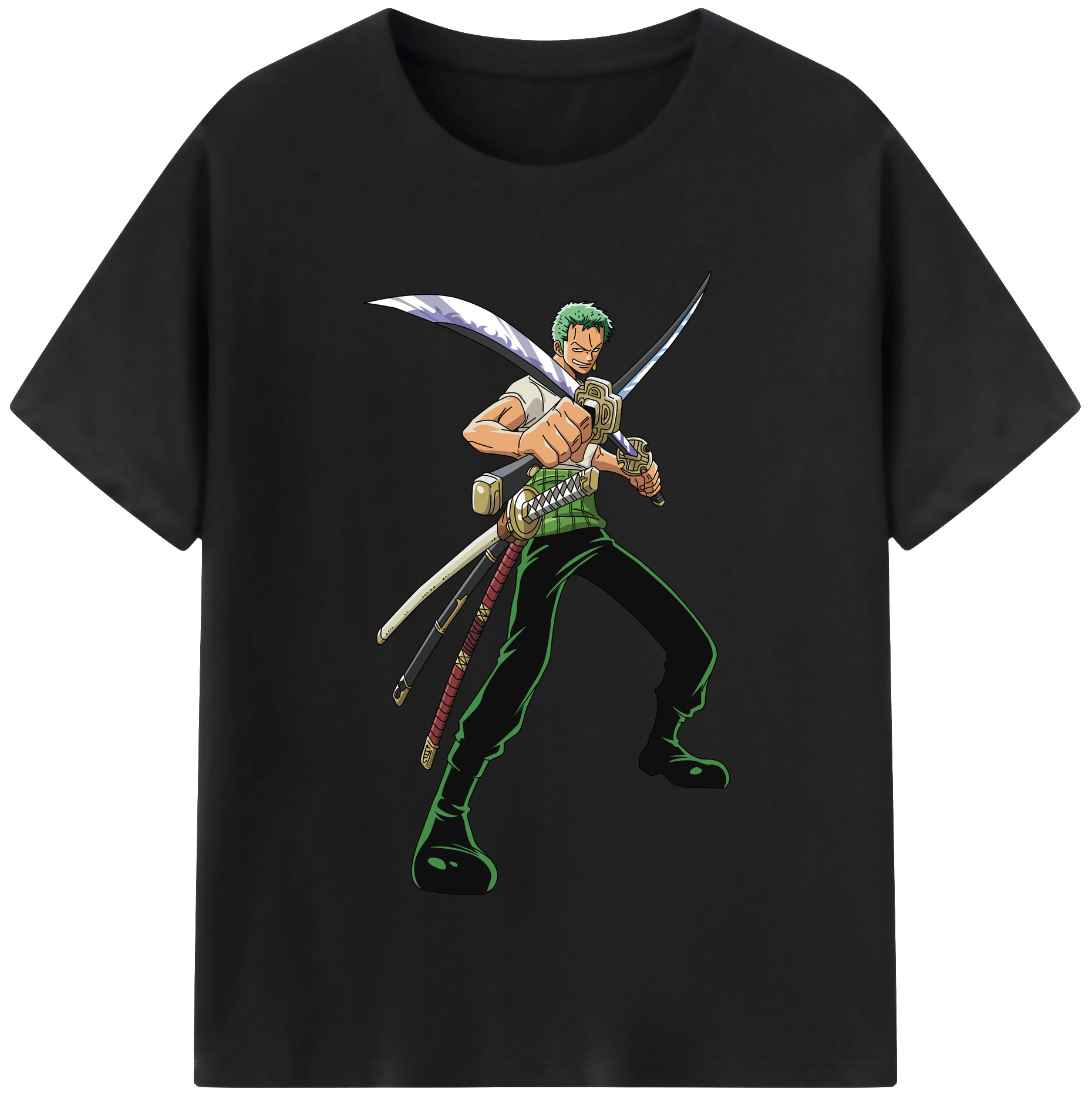 ワンピース ロロノア・ゾロ ONE PIECE Roronoa Zoro レディースカジュアルプリントTシャツ（綿100％）