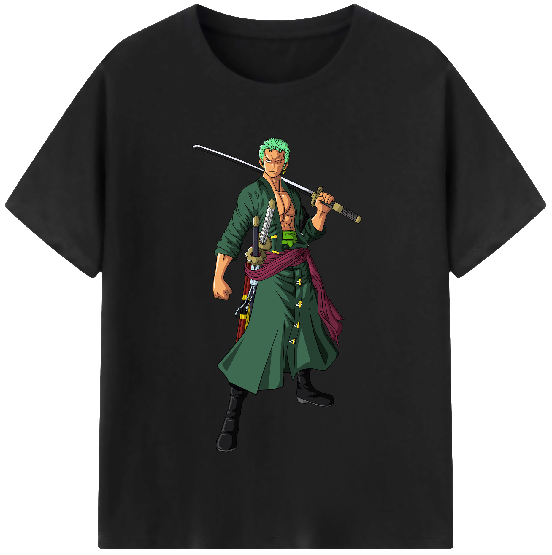 ワンピース ロロノア・ゾロ ONE PIECE Roronoa Zoro レディースカジュアルプリントTシャツ（綿100％）