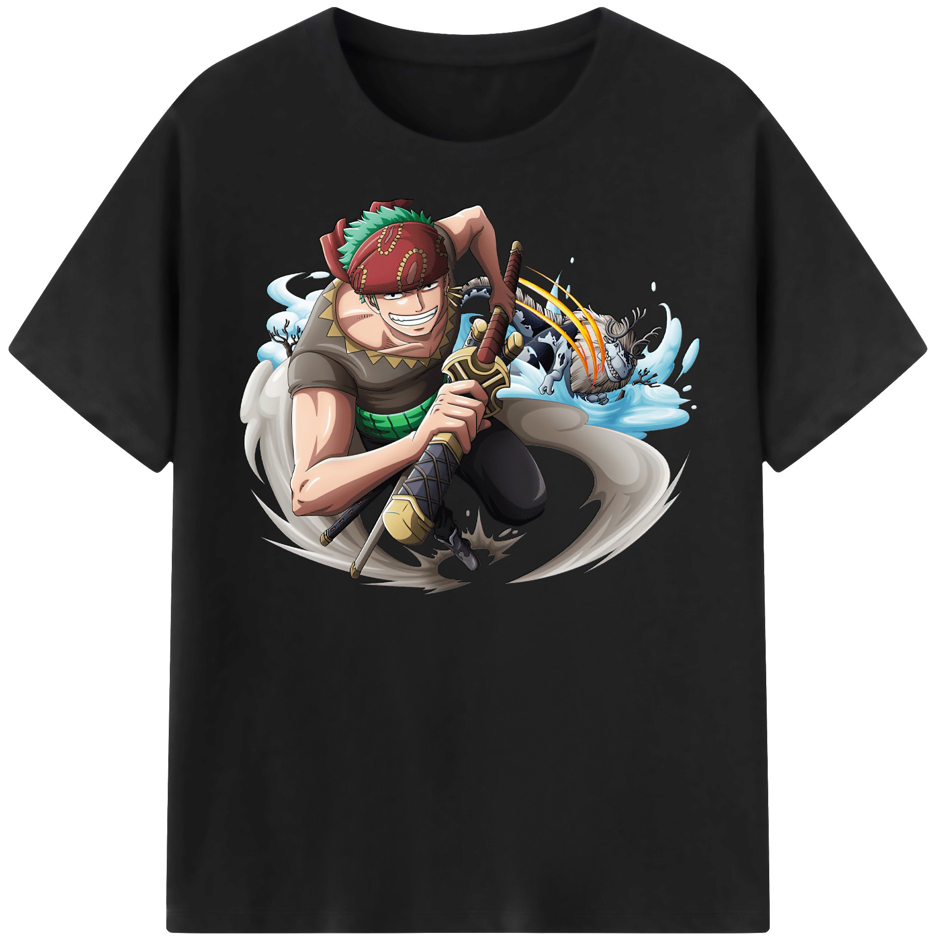 ワンピース ロロノア・ゾロ ONE PIECE Roronoa Zoro レディースカジュアルプリントTシャツ（綿100％）
