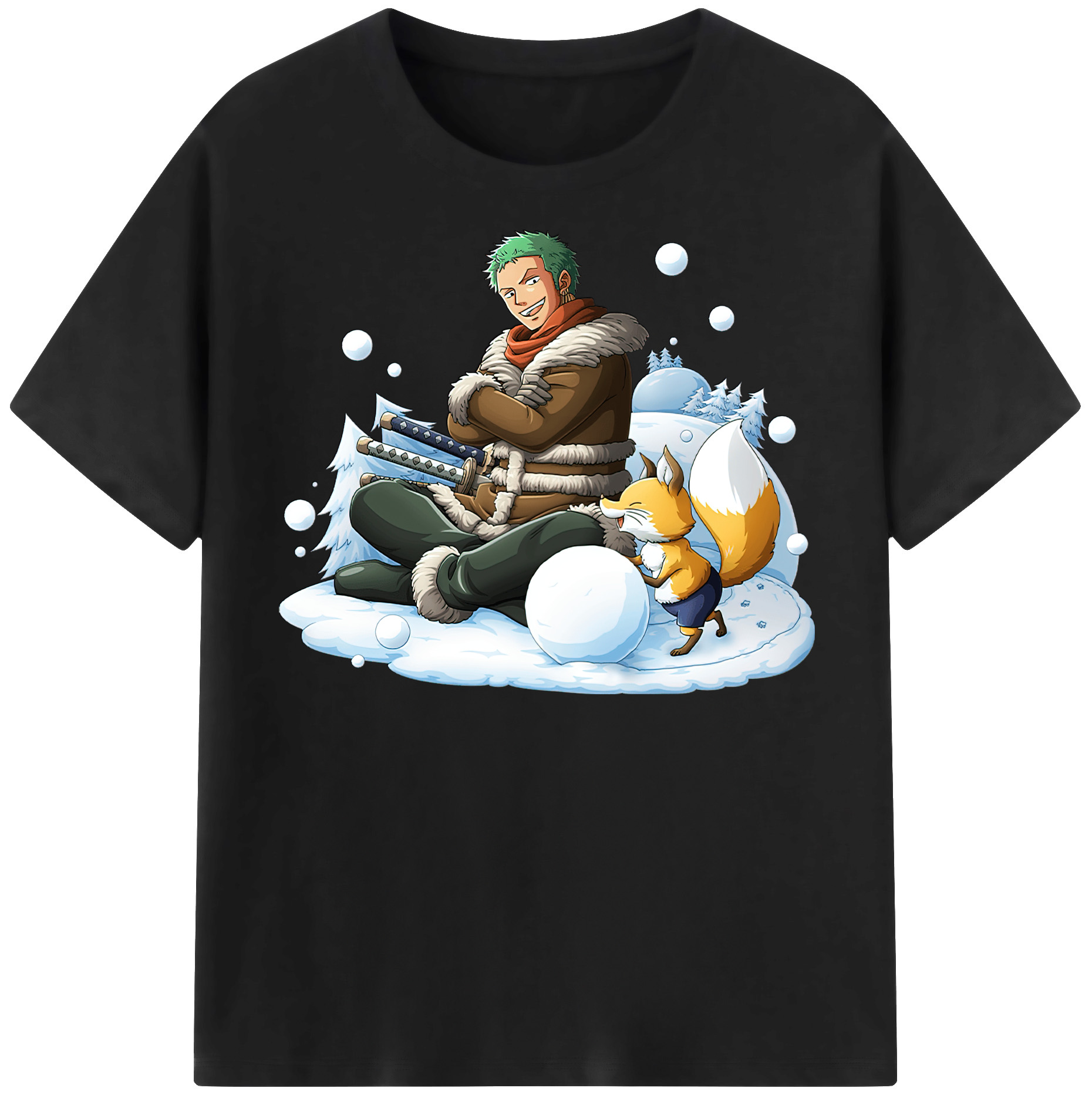 ワンピース ロロノア・ゾロ ONE PIECE Roronoa Zoro レディースカジュアルプリントTシャツ（綿100％）