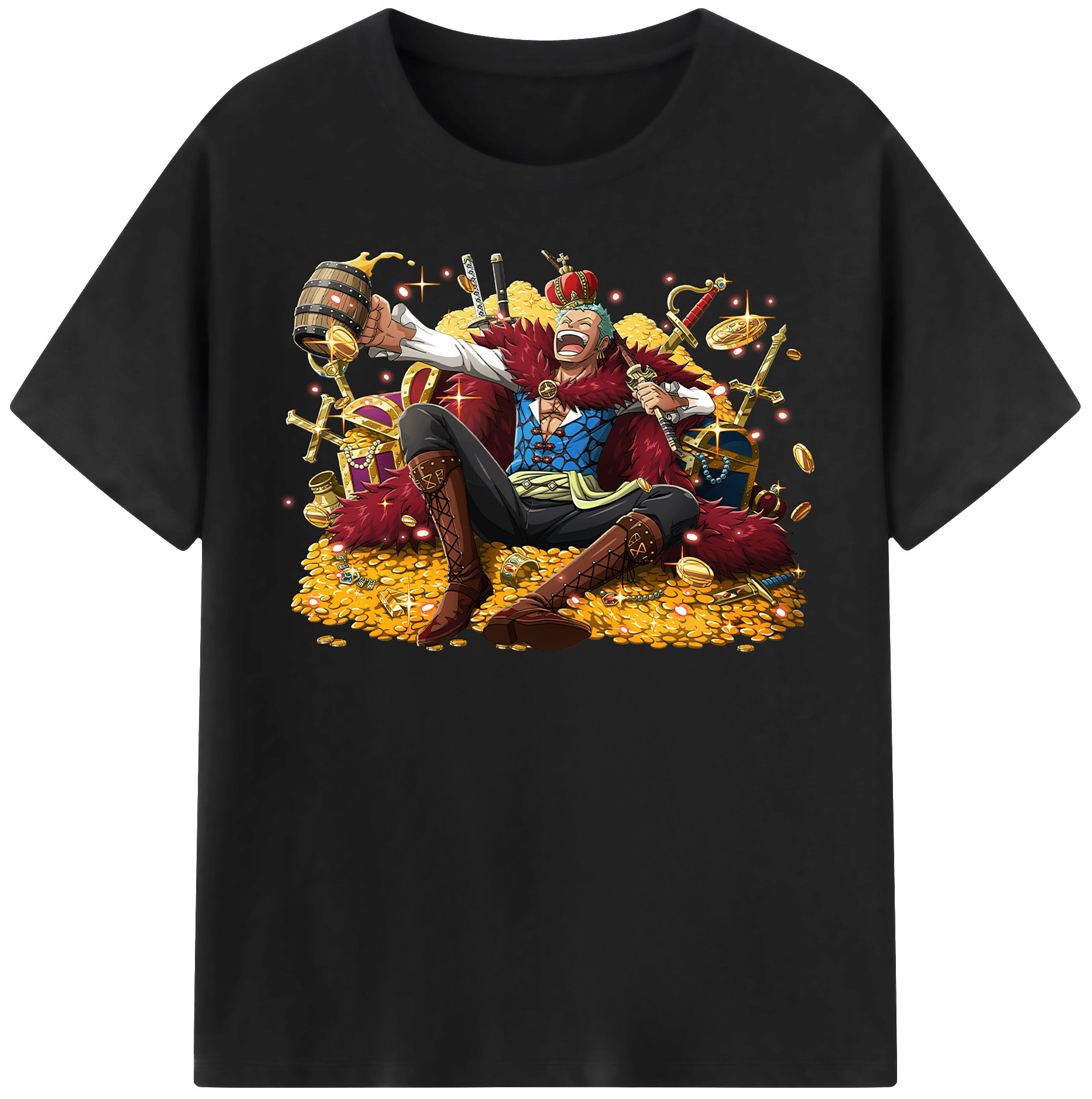 ワンピース ロロノア・ゾロ ONE PIECE Roronoa Zoro レディースカジュアルプリントTシャツ（綿100％）