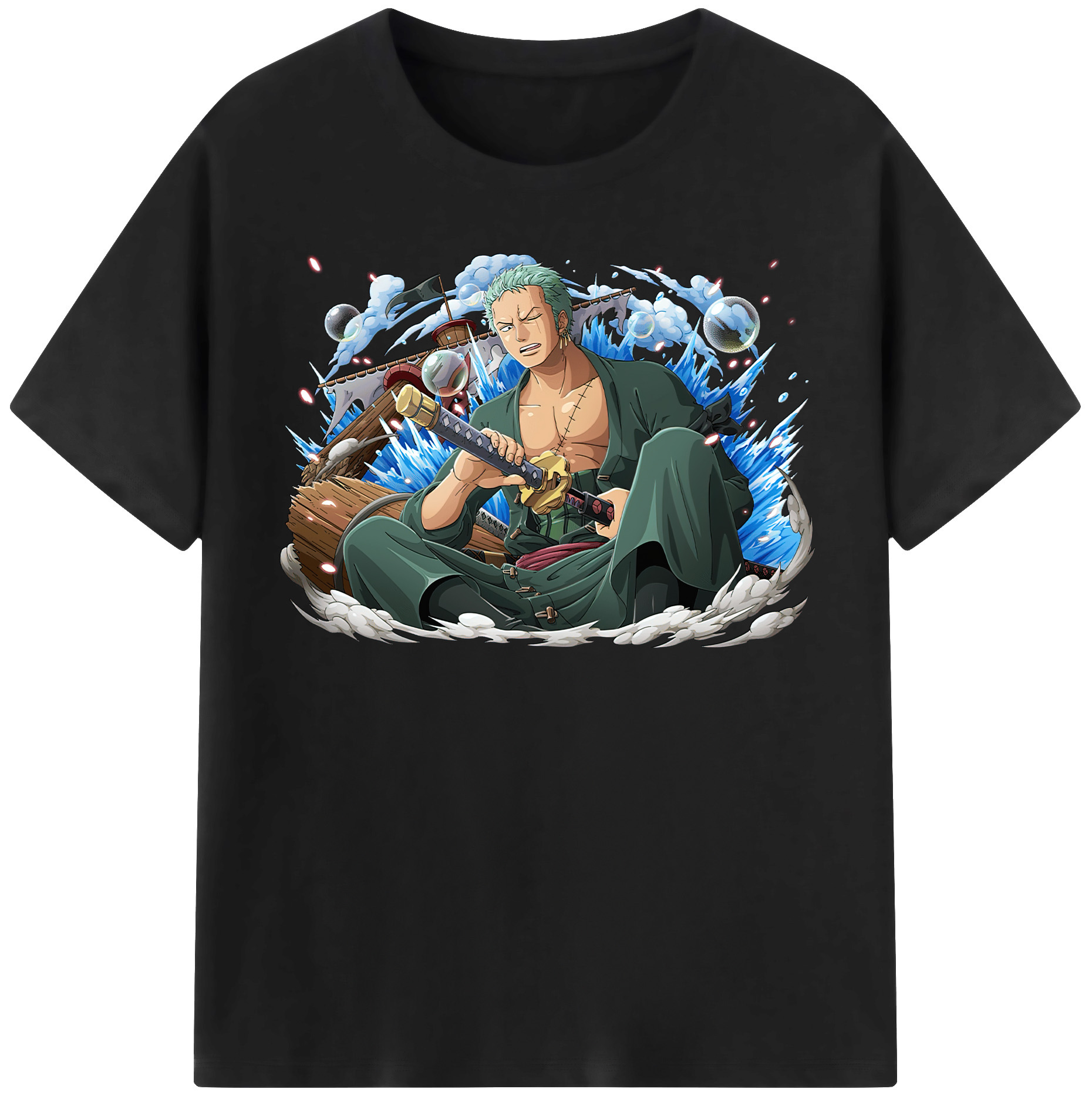 ワンピース ロロノア・ゾロ ONE PIECE Roronoa Zoro レディースカジュアルプリントTシャツ（綿100％）
